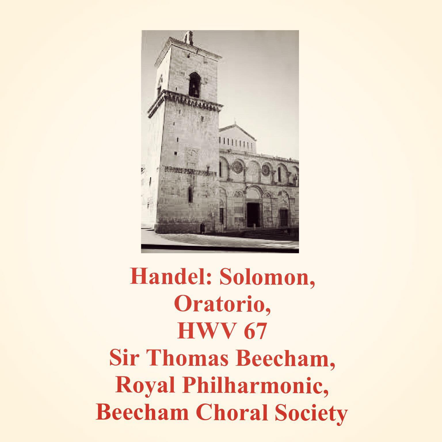 Постер альбома Handel: Solomon, Oratorio, HWV 67