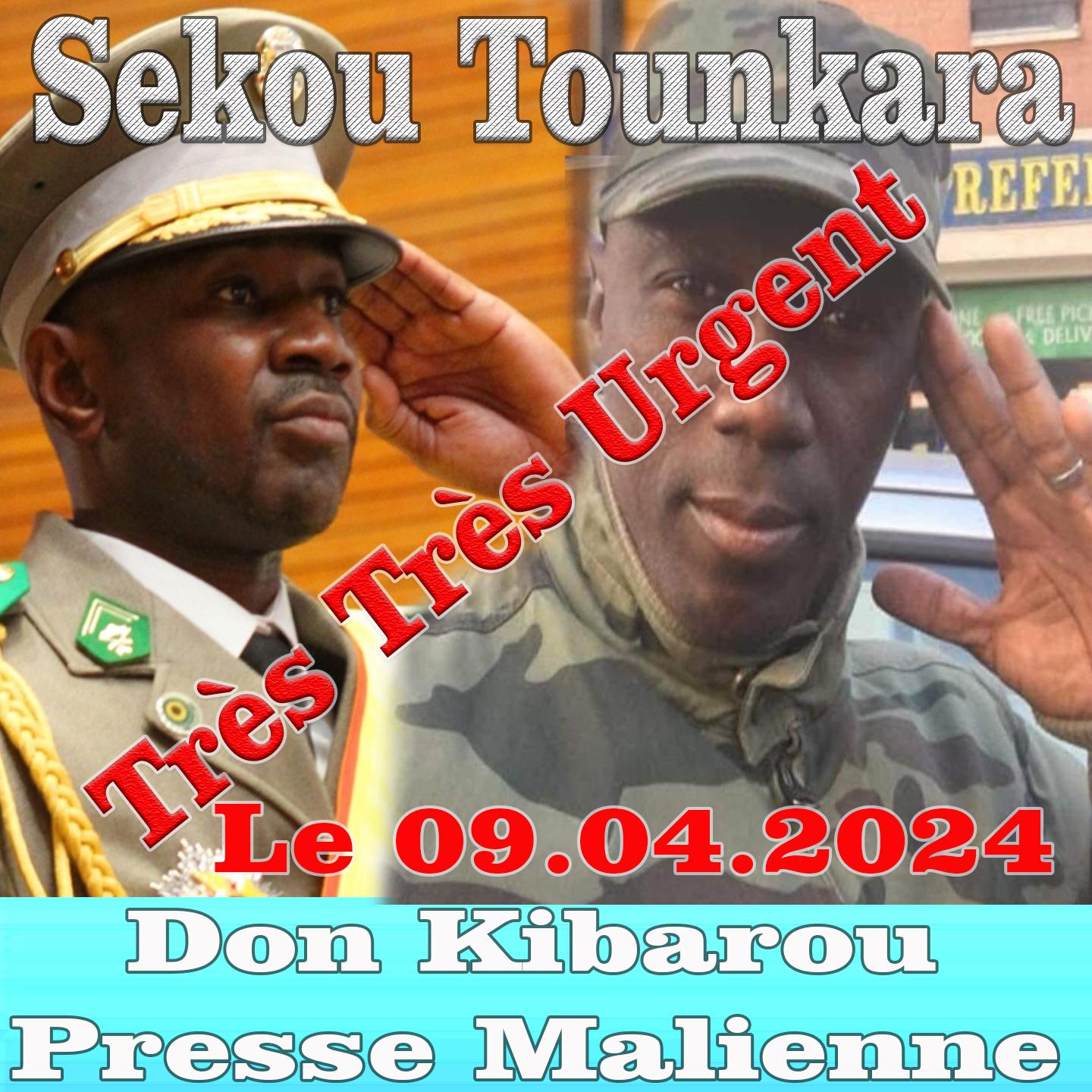 Постер альбома Sekou Tounkara Très Très Urgent Don Kibarou Presse Malienne Le 09.04.2024
