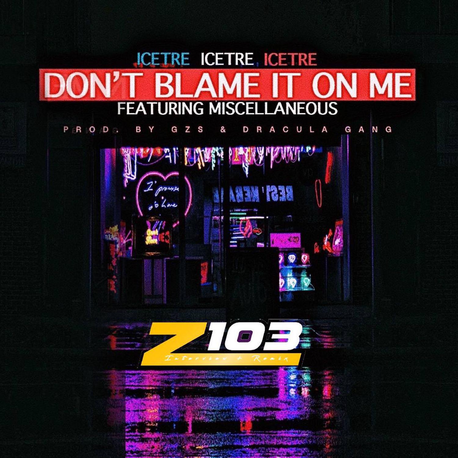 Постер альбома Don't Blame It On Me (feat. Miscellaneous) [Remix]