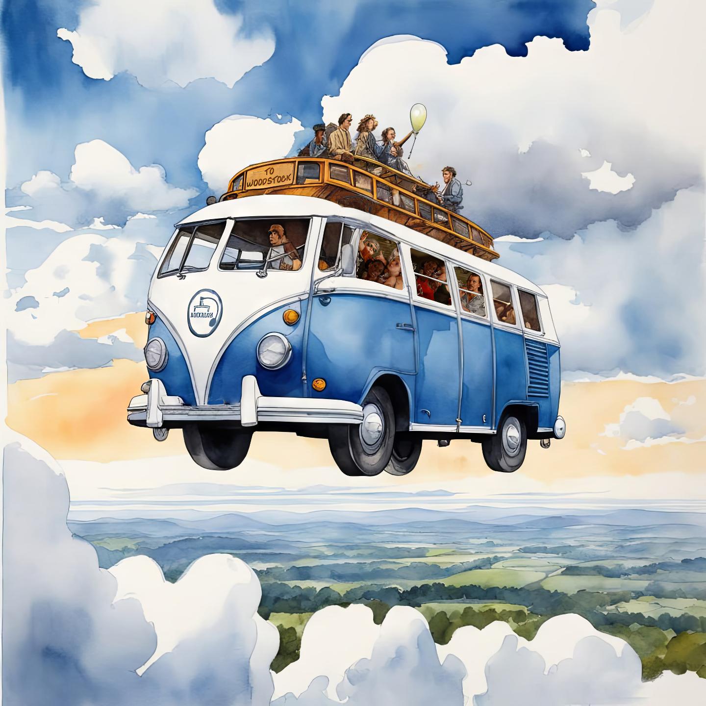 Постер альбома Автобус, который идет на Woodstock