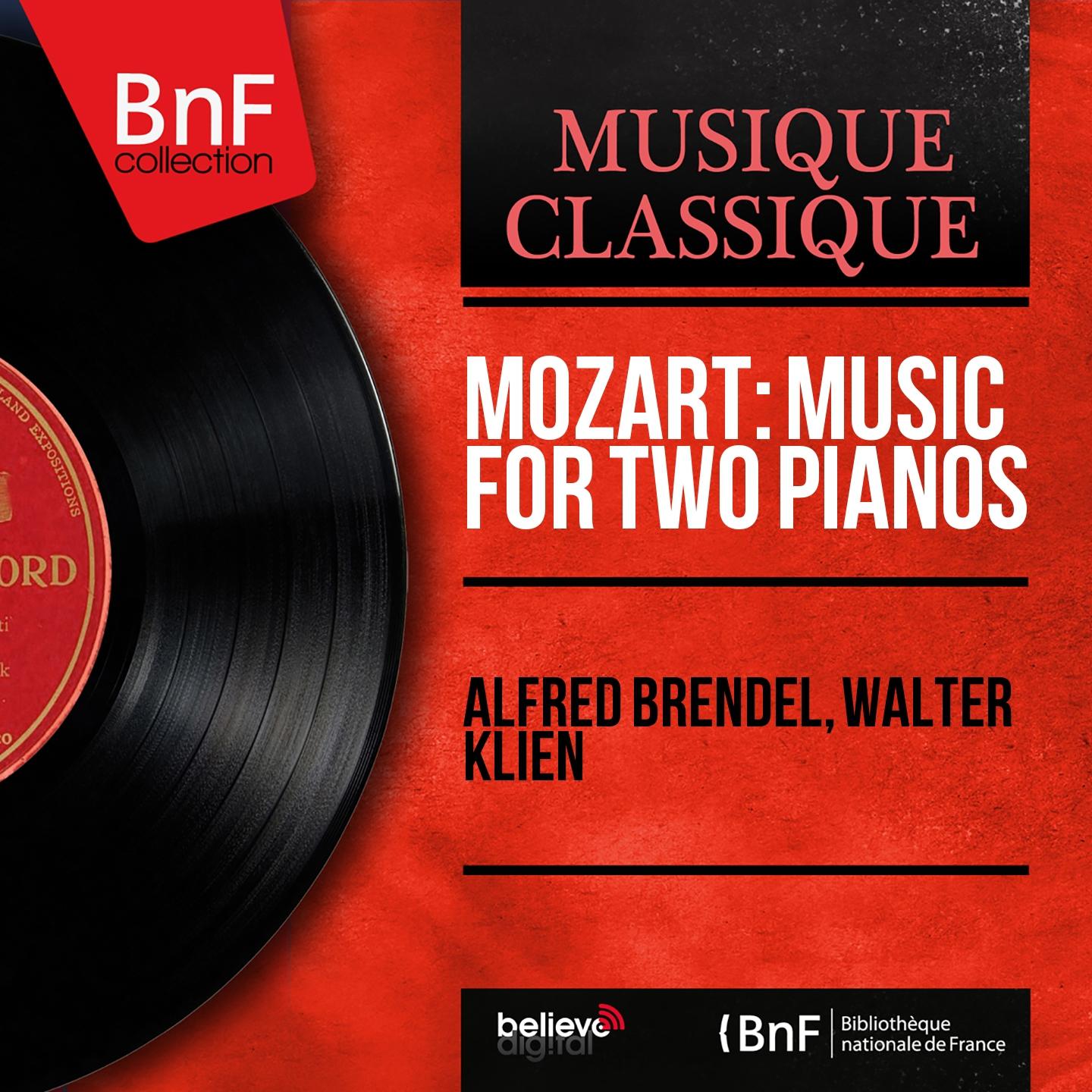 Постер альбома Mozart: Music for Two Pianos (Mono Version)
