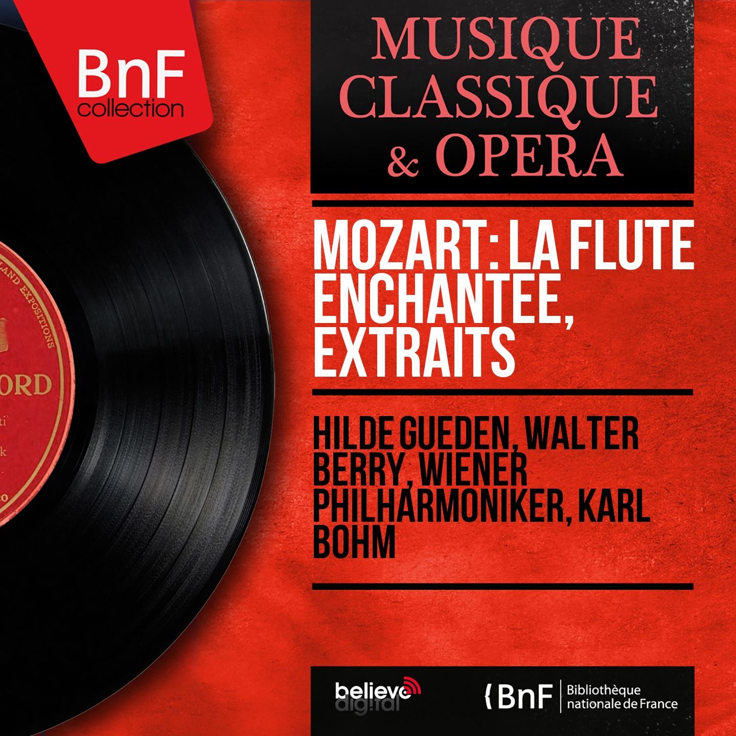 Постер альбома Mozart: La flûte enchantée, extraits (Mono Version)