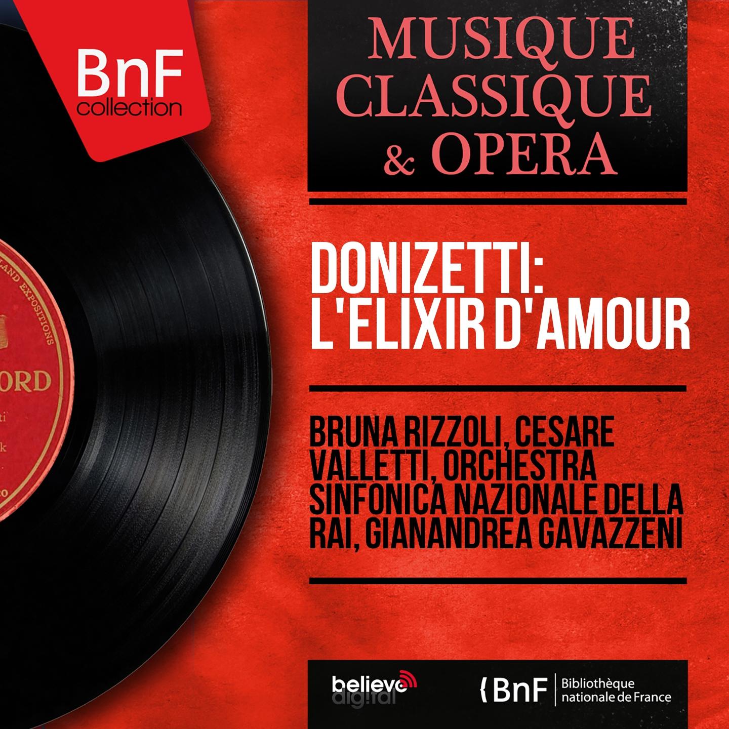 Постер альбома Donizetti: L'élixir d'amour (Mono Version)