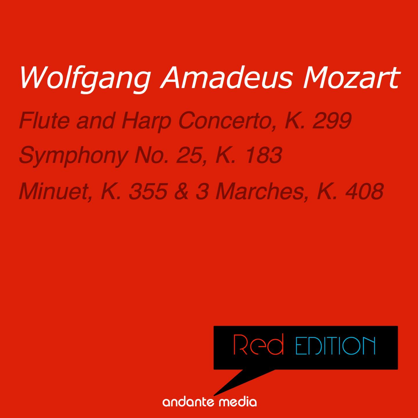Постер альбома Red Edition - Mozart: Flute and Harp Concerto, K. 299 & Symphony No. 25, K. 183