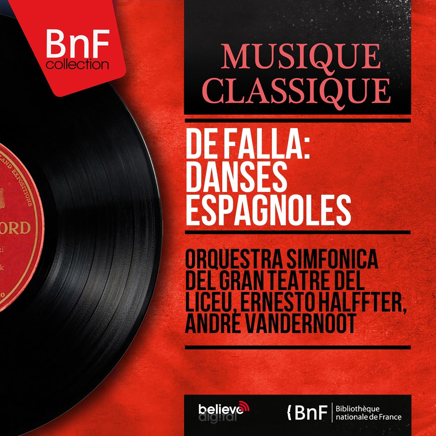 Постер альбома De Falla: Danses espagnoles (Mono Version)