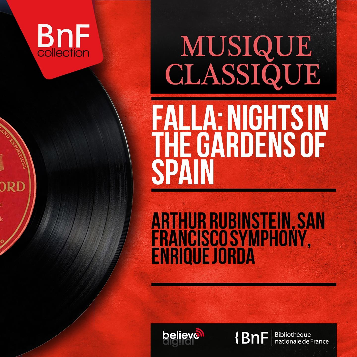 Постер альбома Falla: Nights in the Gardens of Spain (Mono Version)