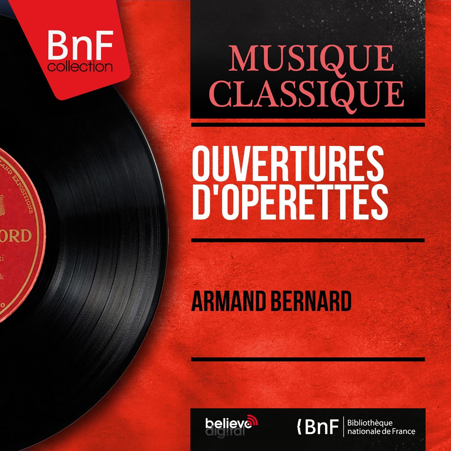 Постер альбома Ouvertures d'opérettes (Mono Version)
