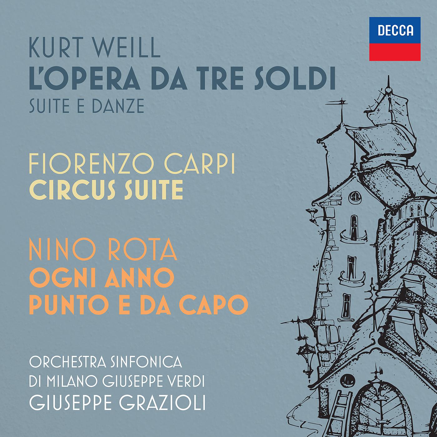 Постер альбома Kurt Weill: L’opera da tre soldi / Fiorenzo Carpi: Circus Suite / Nino Rota: Ogni anno punto e da capo