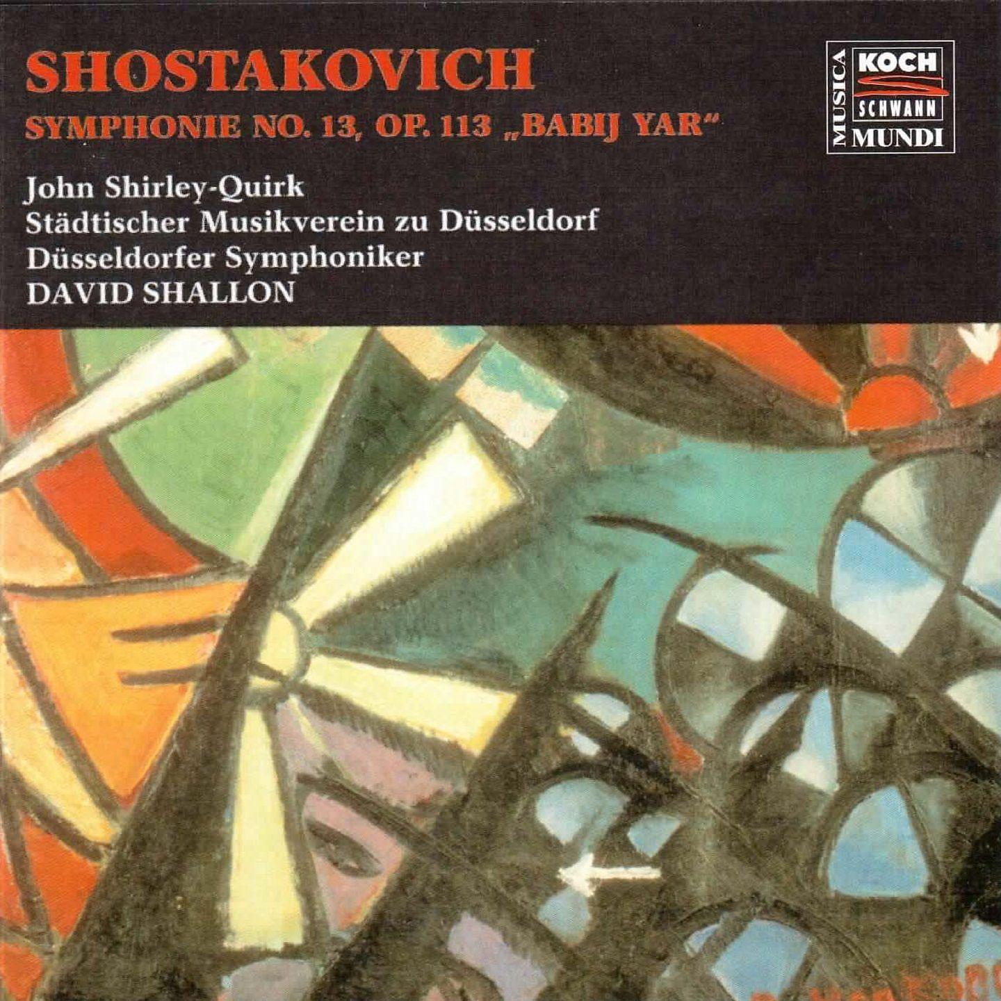 Постер альбома Shostakovich: Symphony No. 13 "Babij Jar"