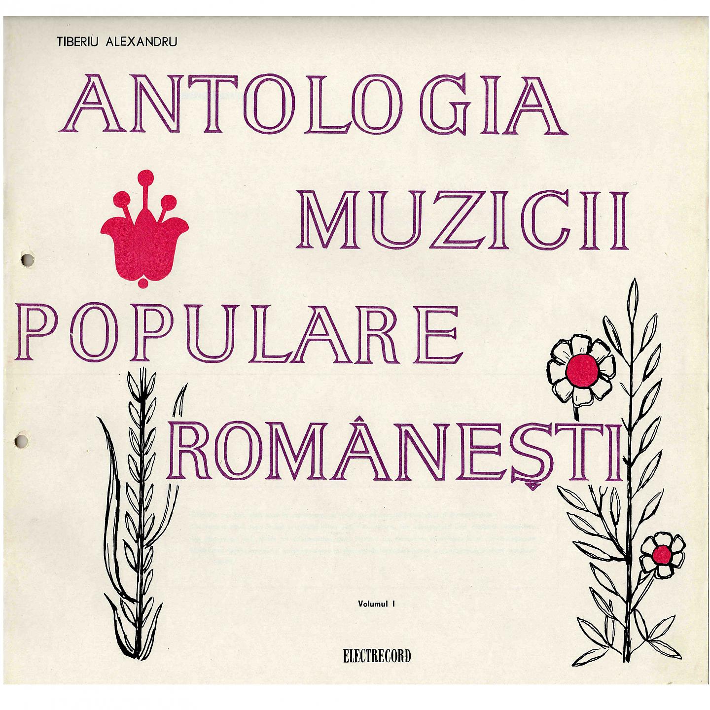 Постер альбома Antologia Muzicii Populare Româneşti, Vol. 1
