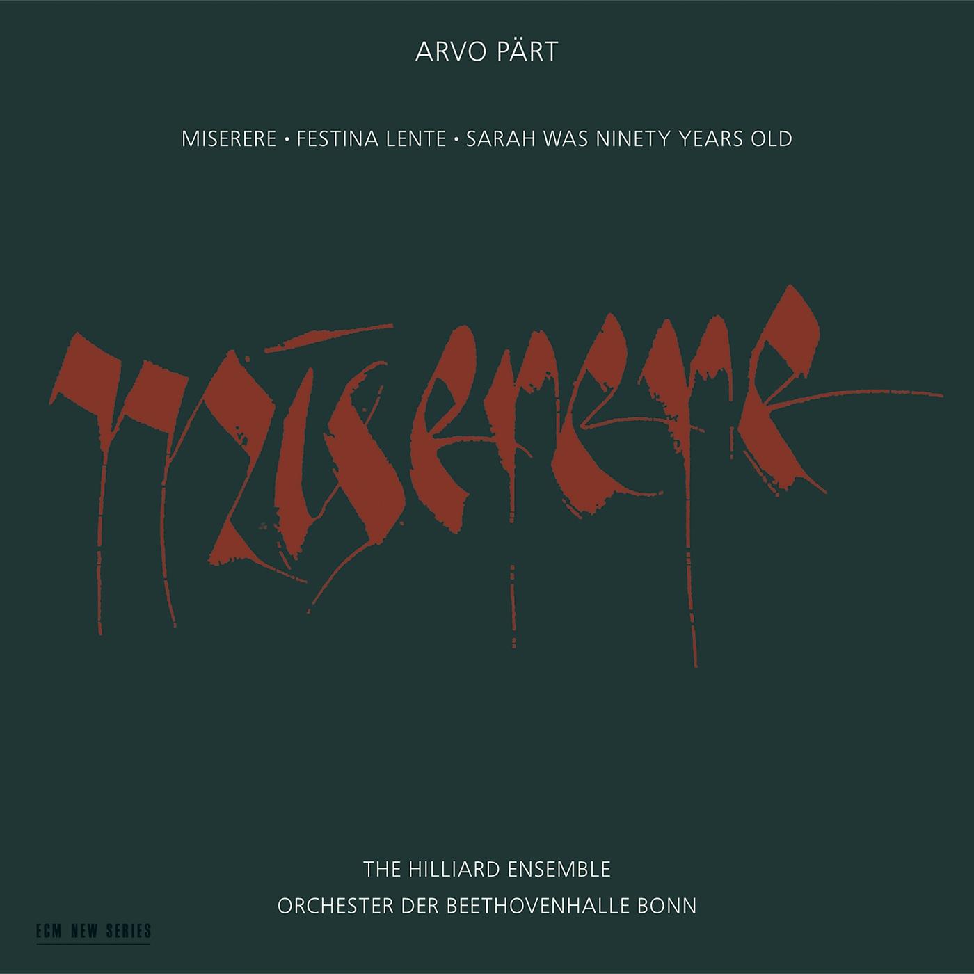 Постер альбома Arvo Pärt: Miserere