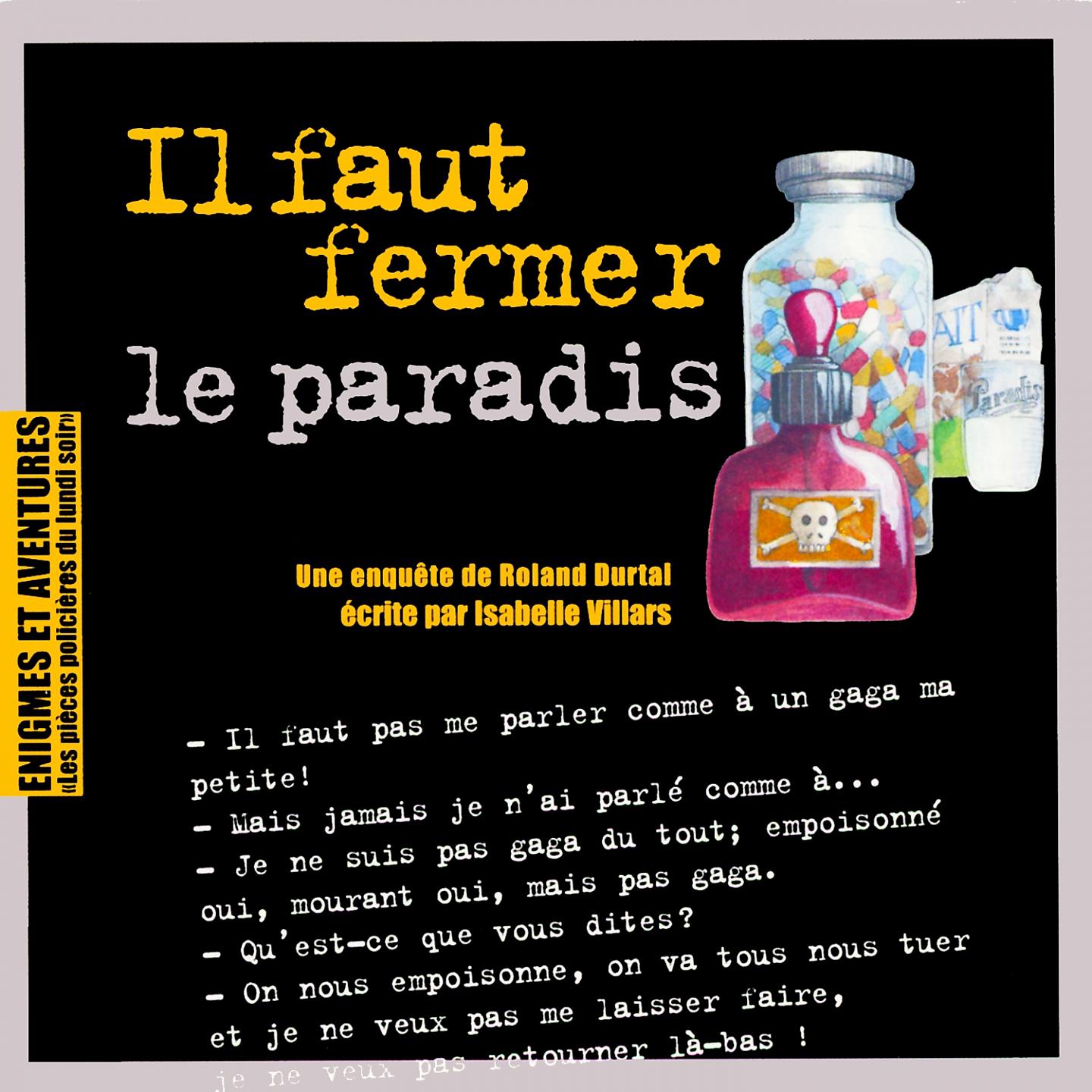 Постер альбома Enigmes et aventures : « il faut fermer le paradis »