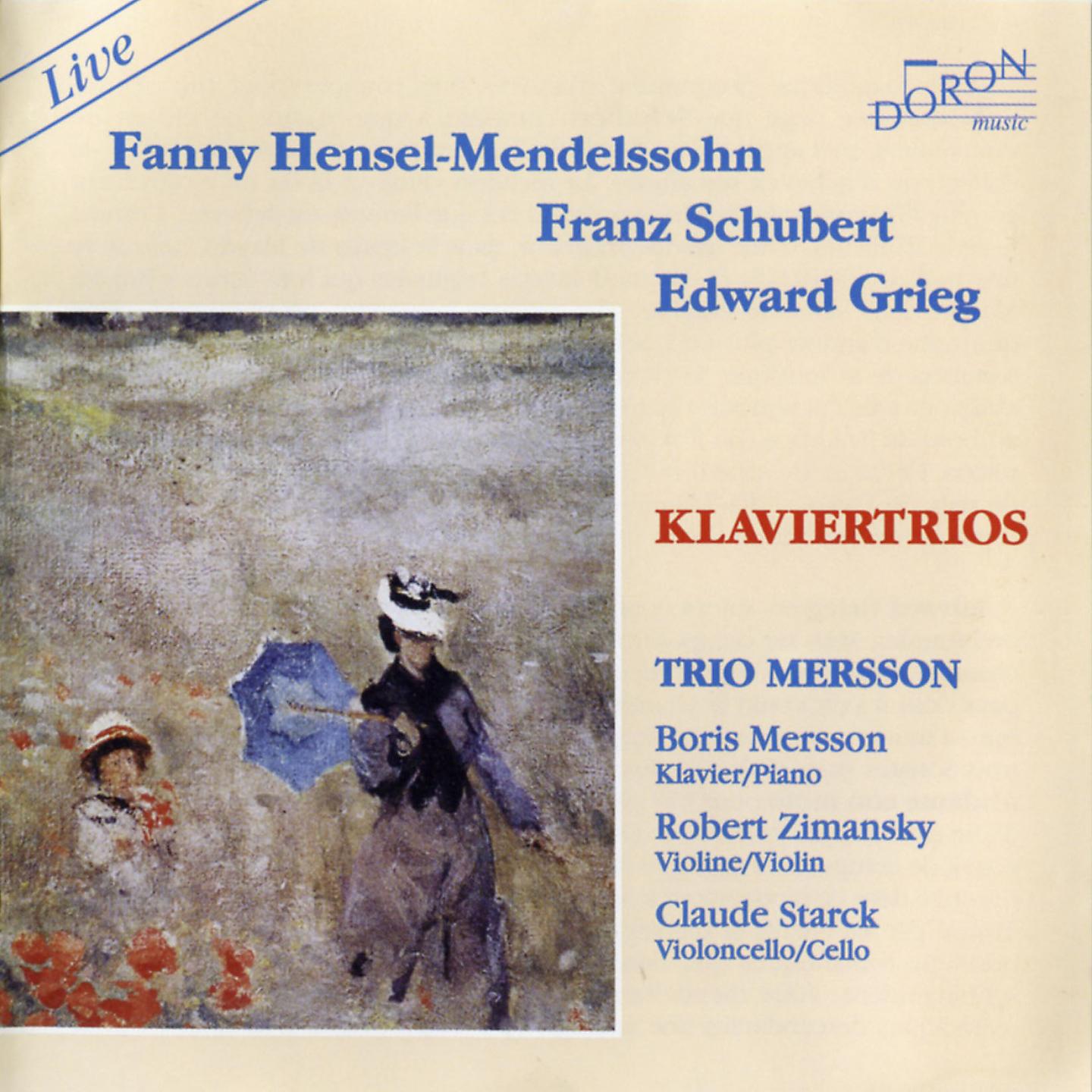 Постер альбома Fanny Hensel-Mendhelssohn, Schubert & Crieg: Klaviertrios