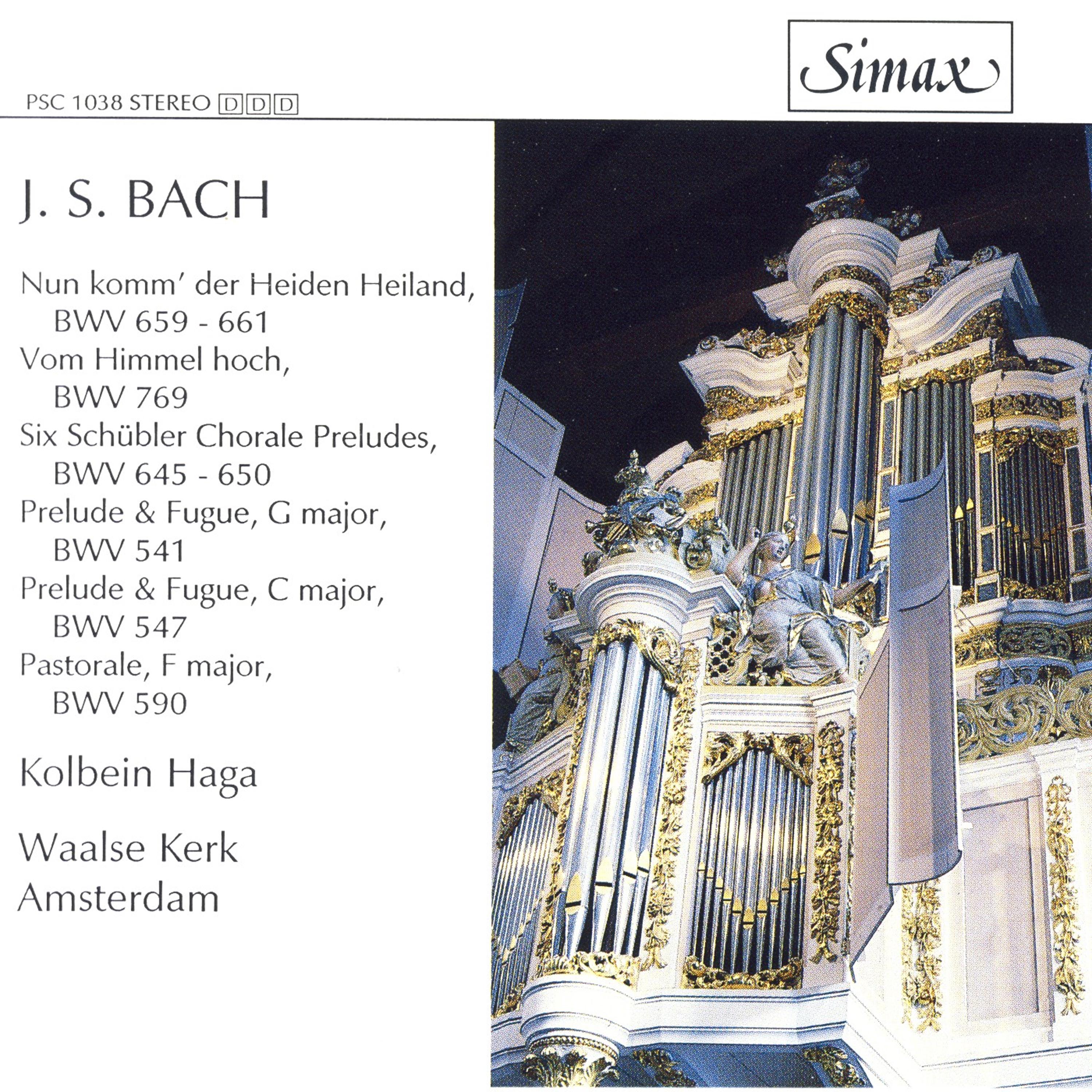 Постер альбома Bach: Prelude and Fugue Bwv 541 & Bwv 547/ Schübler Chorales Etc