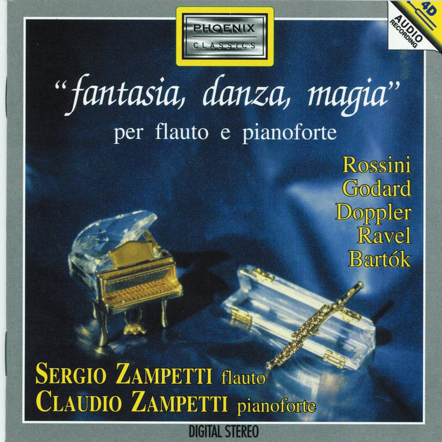 Постер альбома Fantasia, danza, magia per flauto e pianoforte