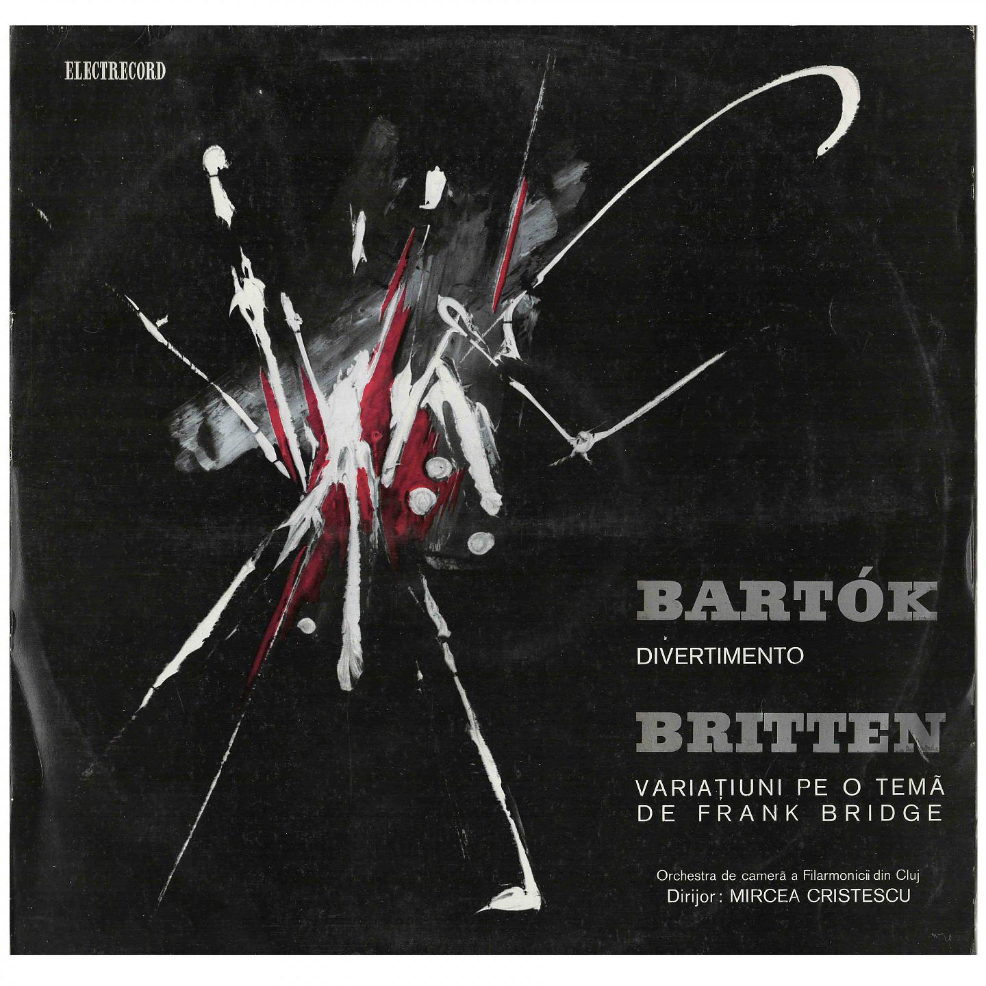 Постер альбома Divertimento pentru orchestră de coarde, Variaţiuni pe o temă de Frank Bridge pentru orchestră de coarde, op. 10