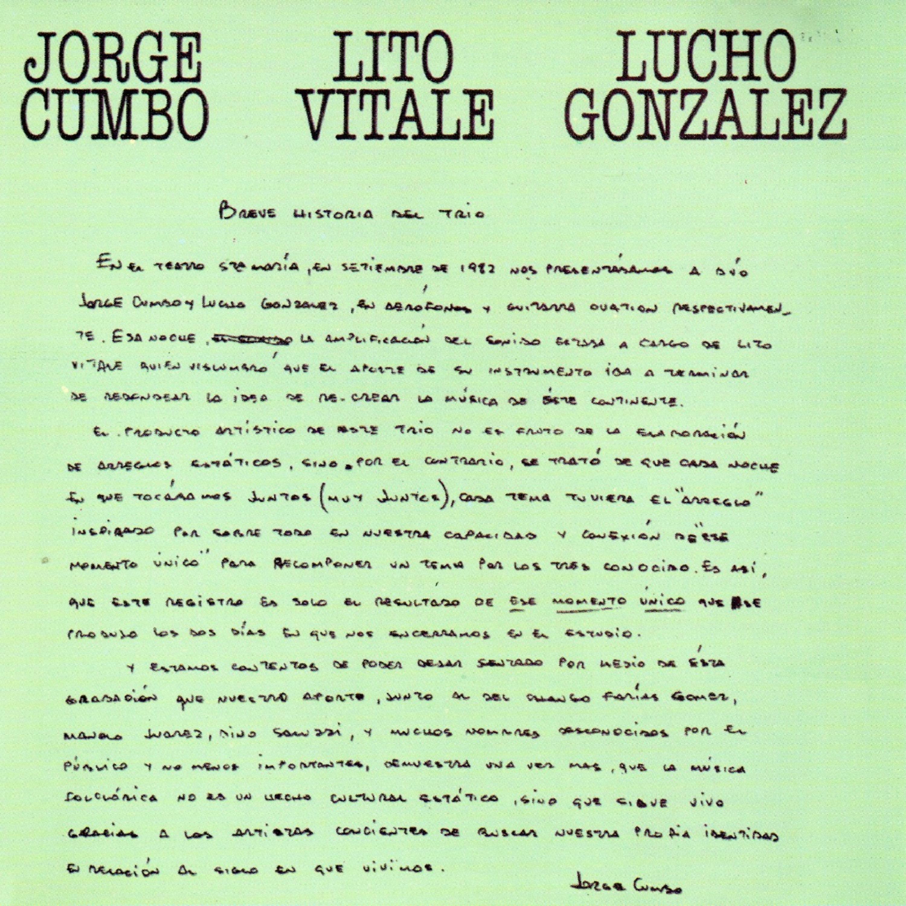 Постер альбома Cumbo Vitale González