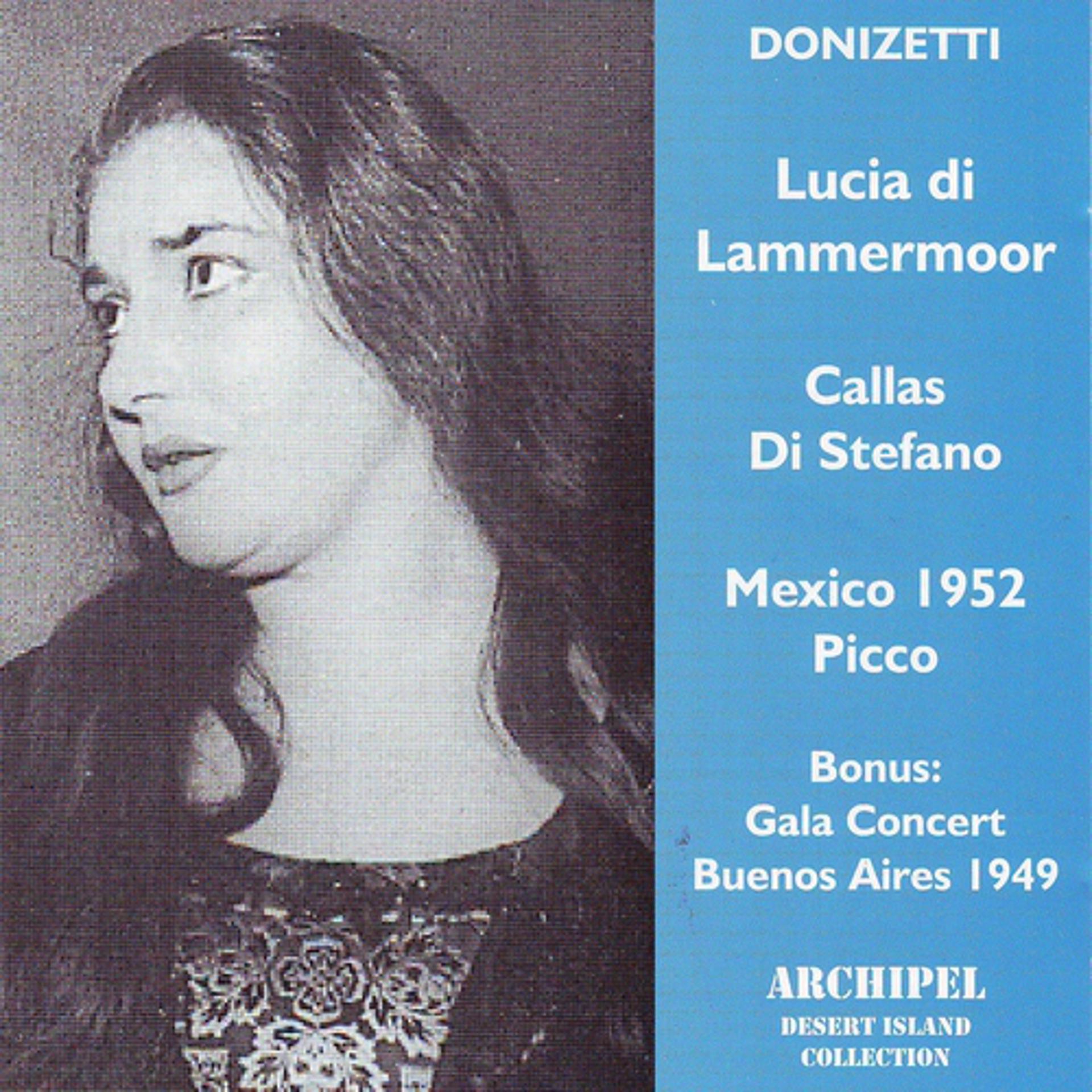 Постер альбома Donizetti : Lucia di Lammermoor (Mexico 1952)