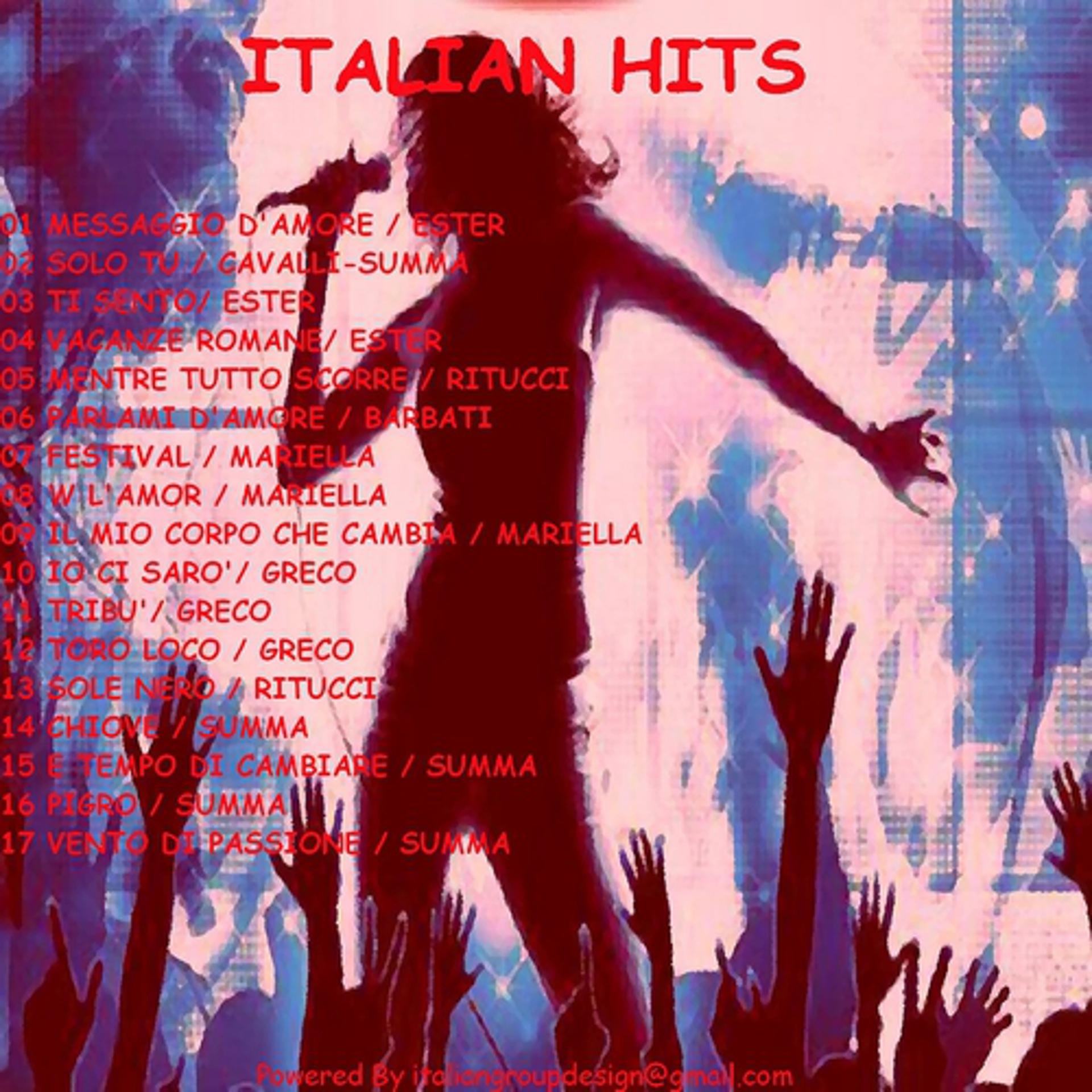 Постер альбома Italian Hits: M. Bazar - Negroamaro - Paola e Chiara - Pelu' - P. Daniele