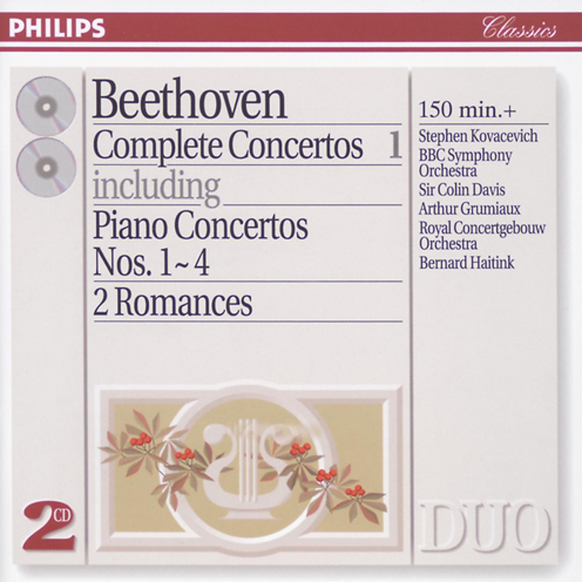 Постер альбома Beethoven: Complete Concertos Vol.1 - Piano Concertos Nos.1 - 4 etc.