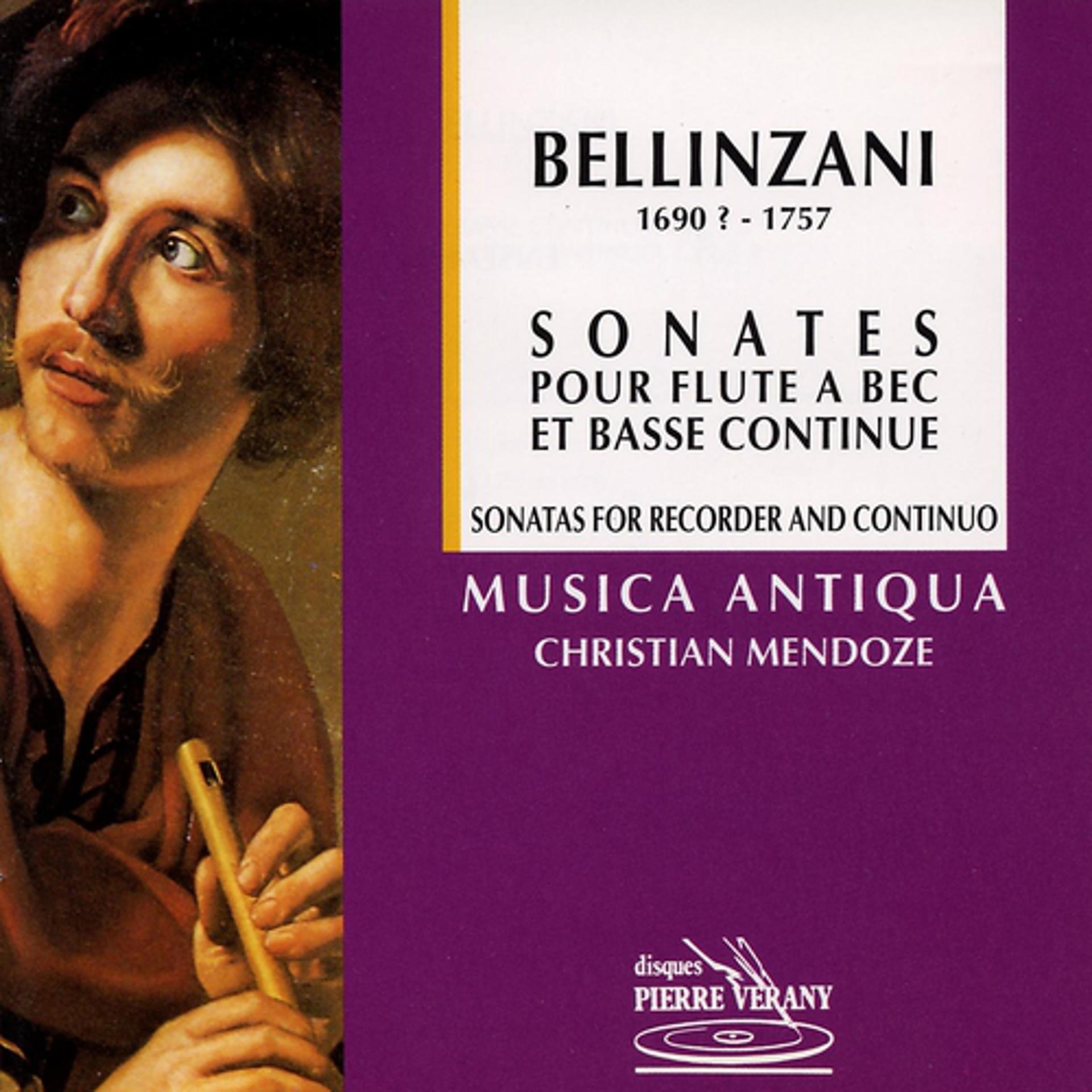 Постер альбома Bellinzani : Sonates pour flûte à bec & basse continue