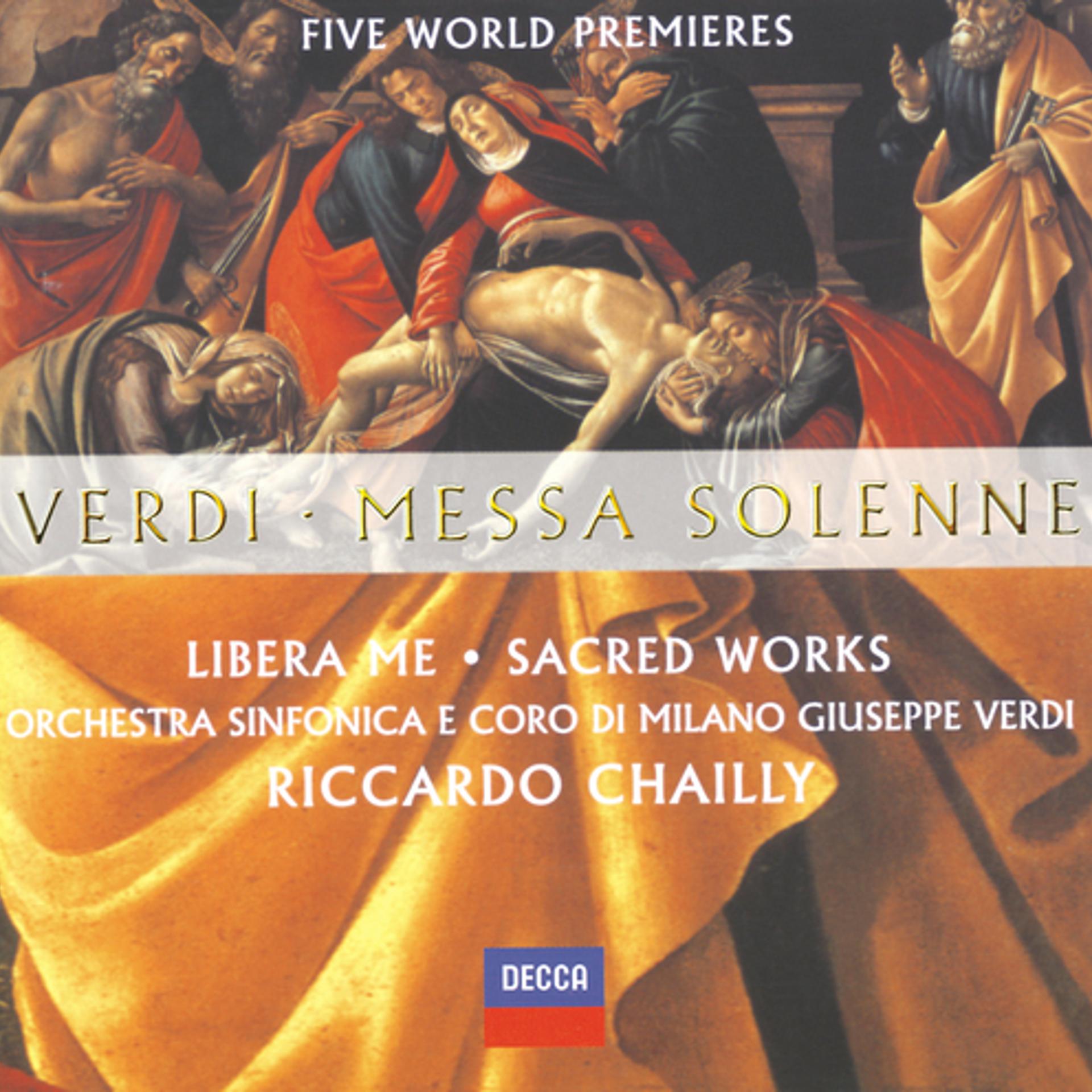 Постер альбома Verdi: Messa Solenne; Libera Me; Sacred Works (Five World Premieres)