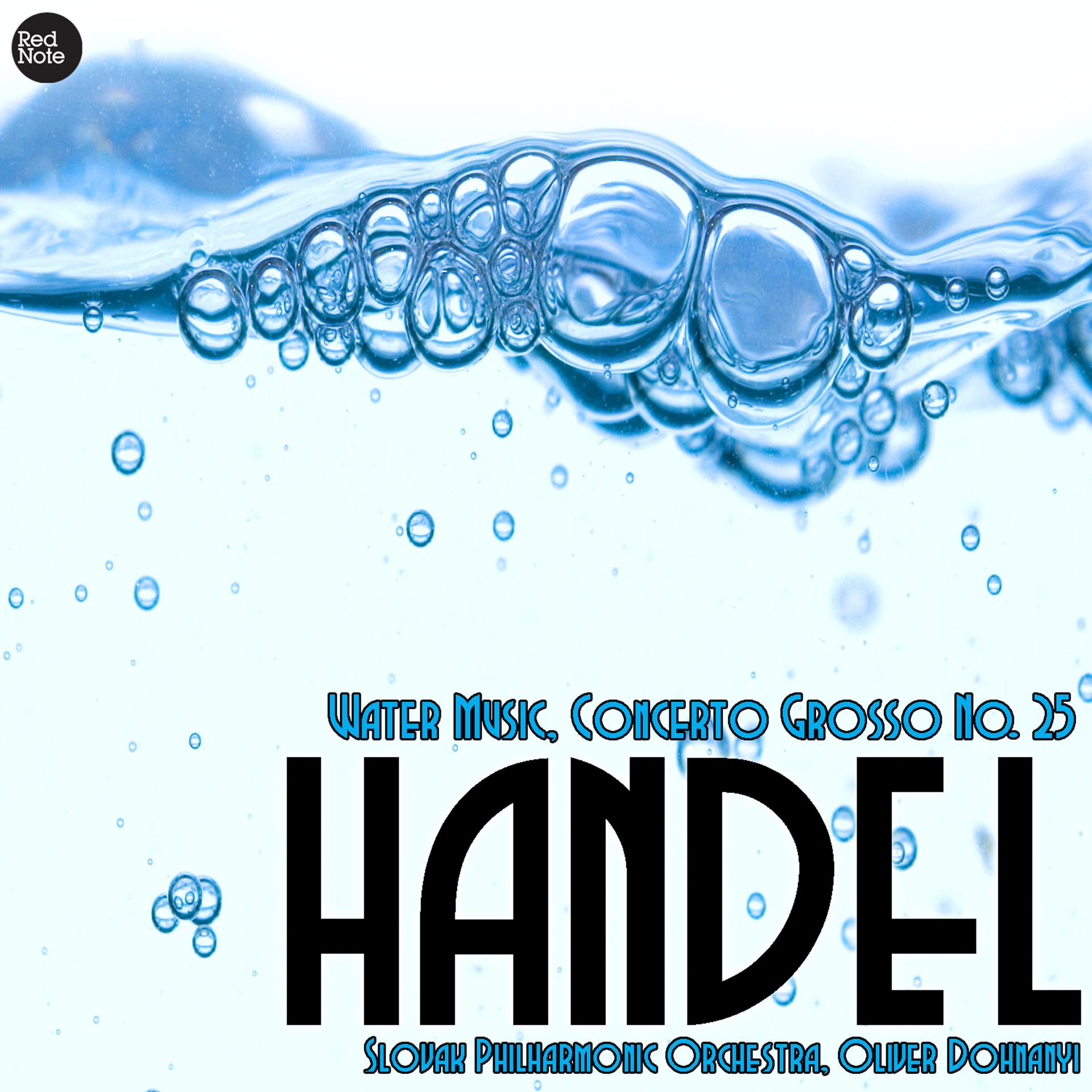 Постер альбома Handel: Water Music, Concerto Grosso No. 25