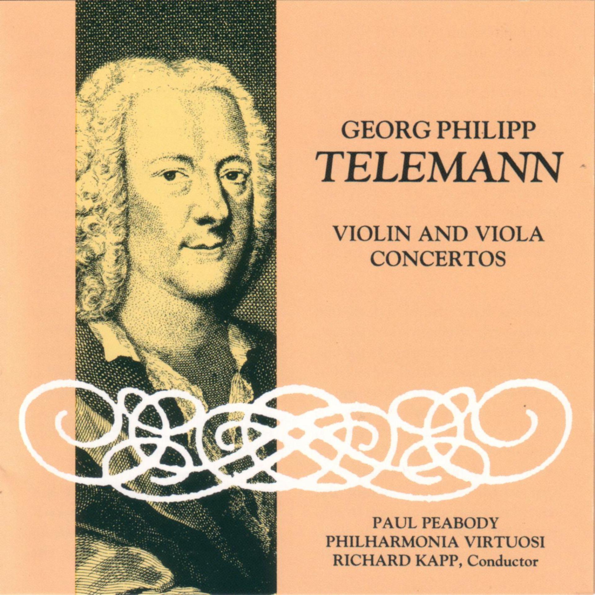 Постер альбома Telemann Violin and Viola Concertos