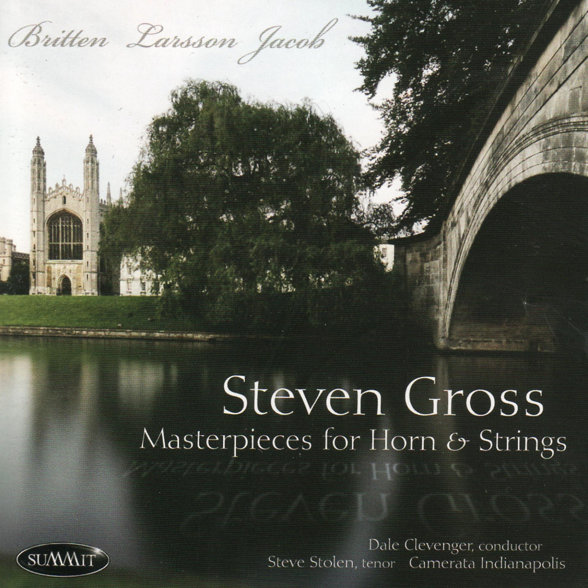 Постер альбома Masterpieces For Horn & Strings - Britten, Larsson & Jacob