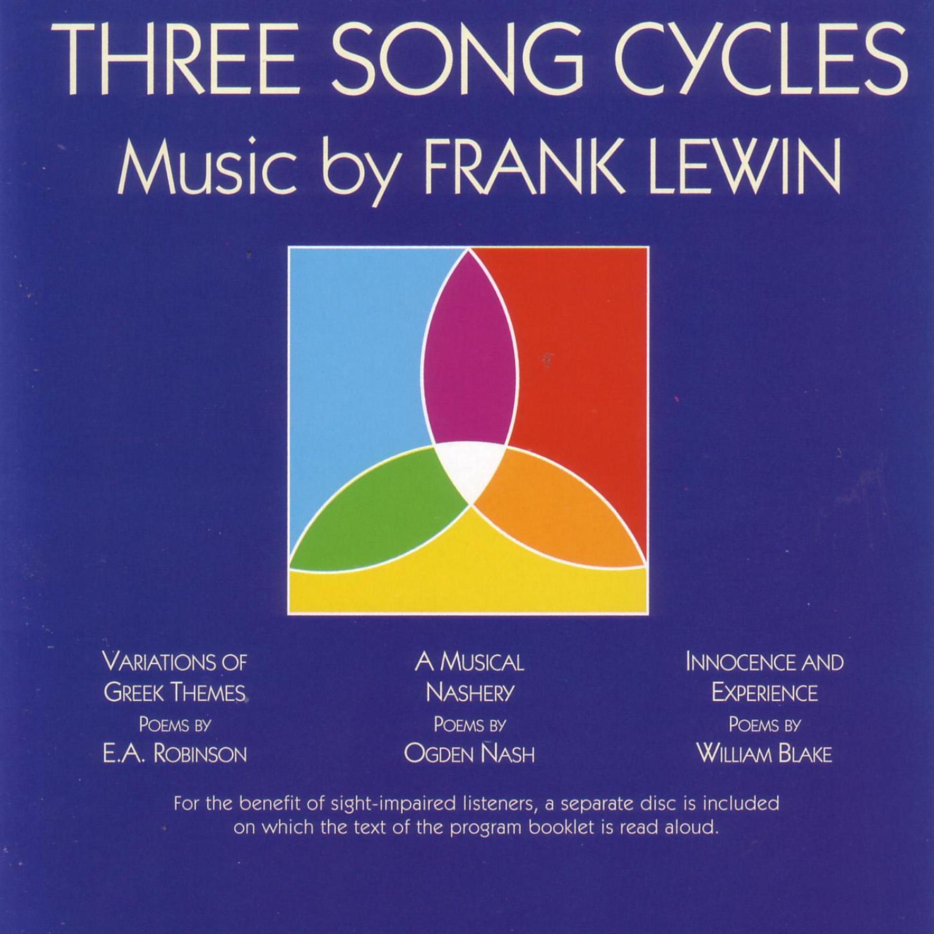 Постер альбома Three Song Cycles