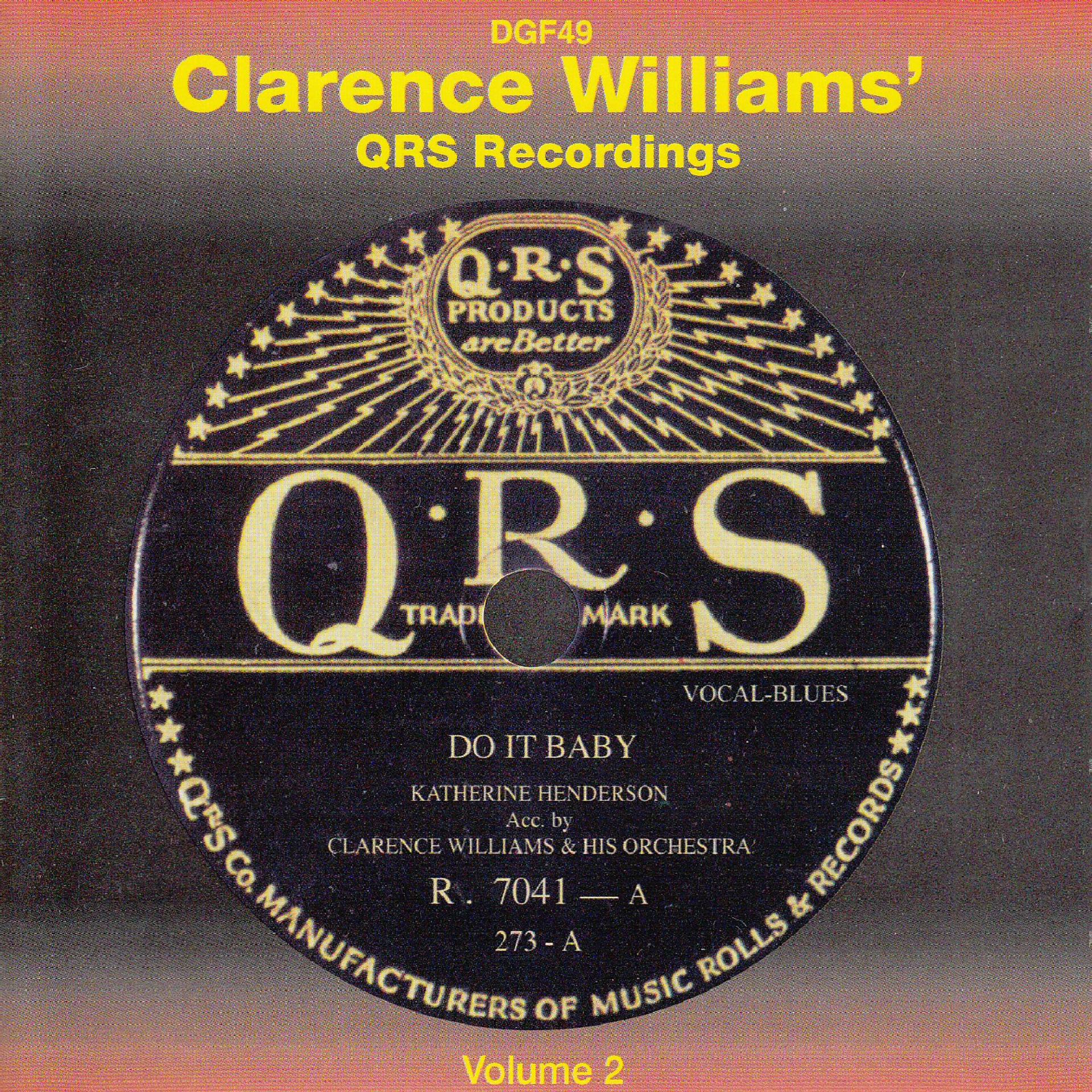 Постер альбома Clarence Williams' Q.R.S. Recordings,  Vol. 2