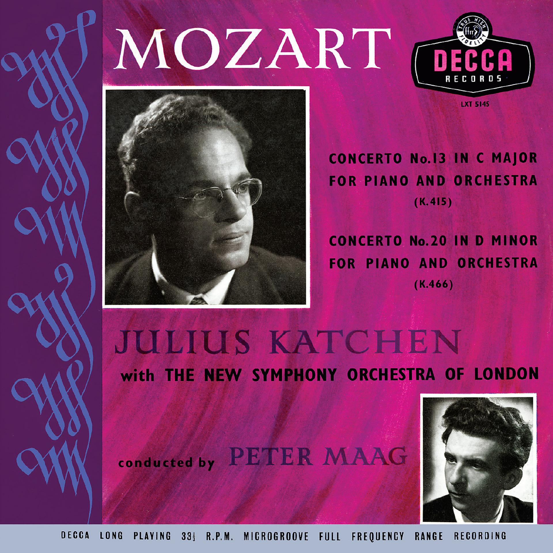 Постер альбома Mozart: Piano Concertos 13 & 20