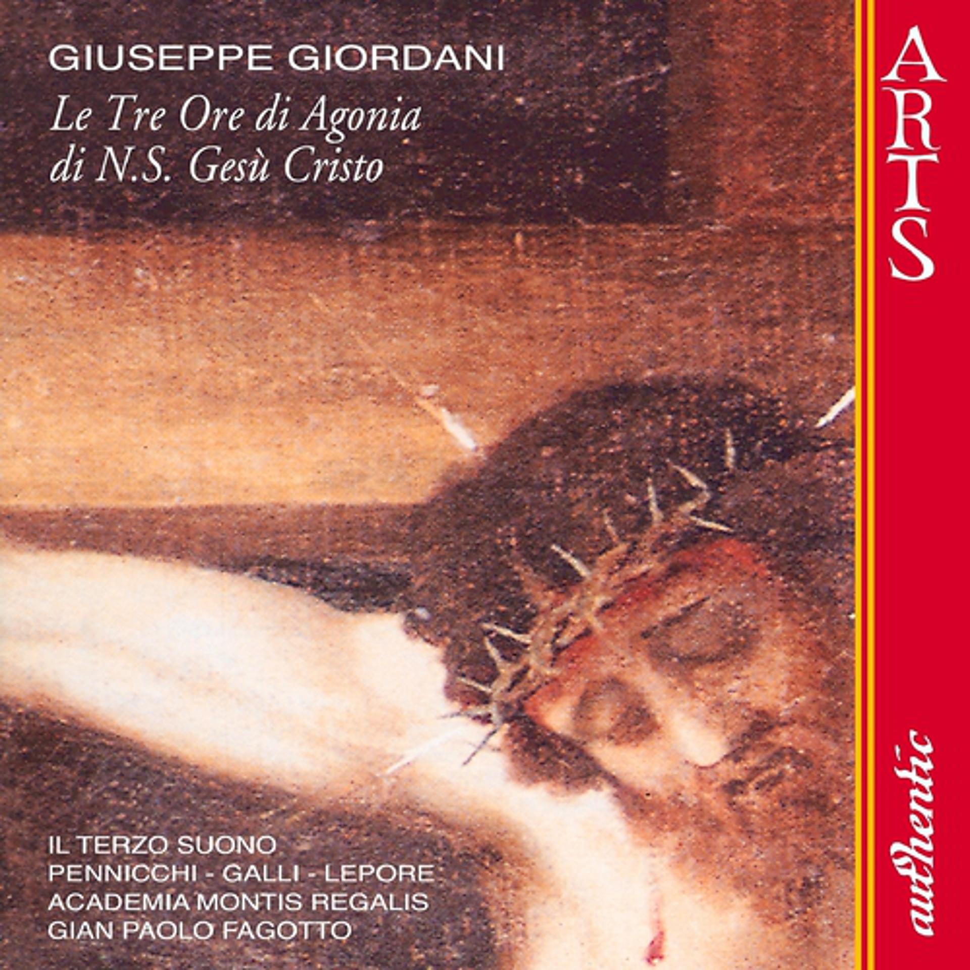 Постер альбома Giordani: Le Tre Ore di Agonia di Nostro Signore Gesù Cristo