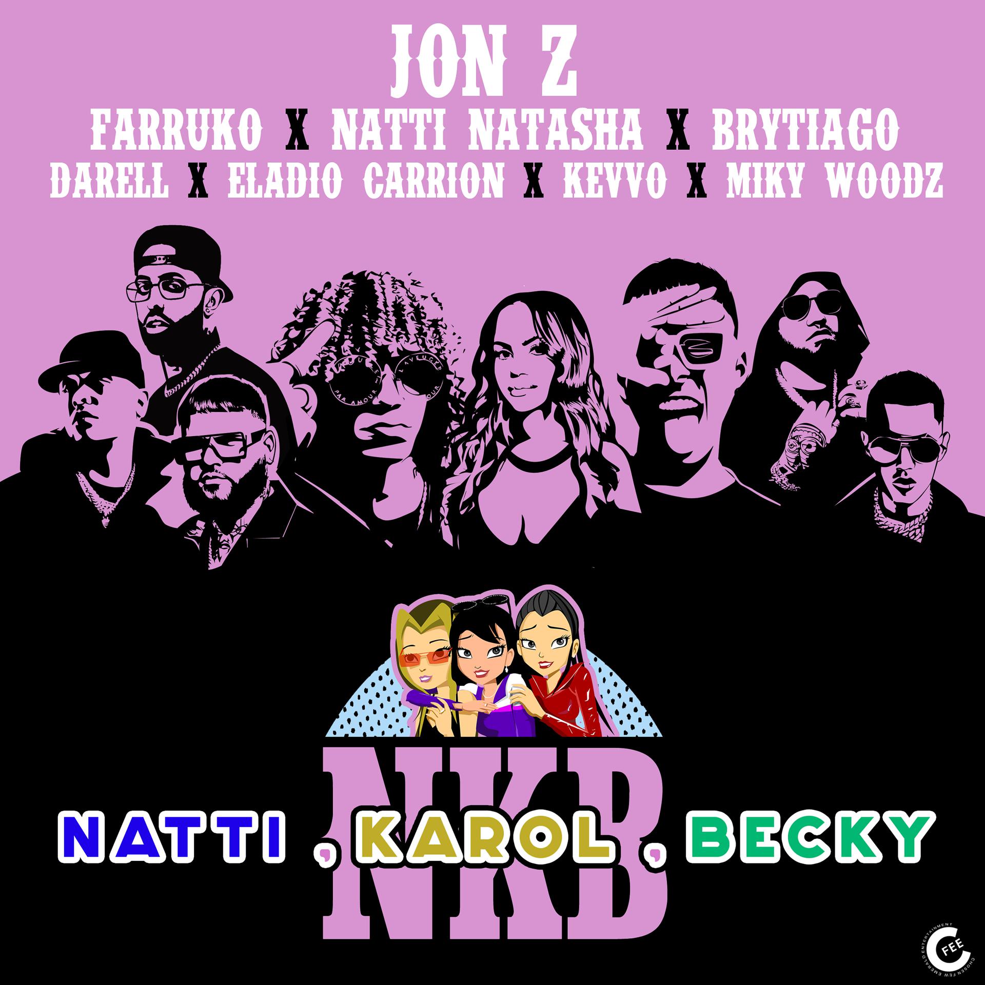 Постер альбома Natti, Karol, Becky (feat. KEVVO, Brytiago, Darell, Eladio Carrión & Miky Woodz) [Remix]