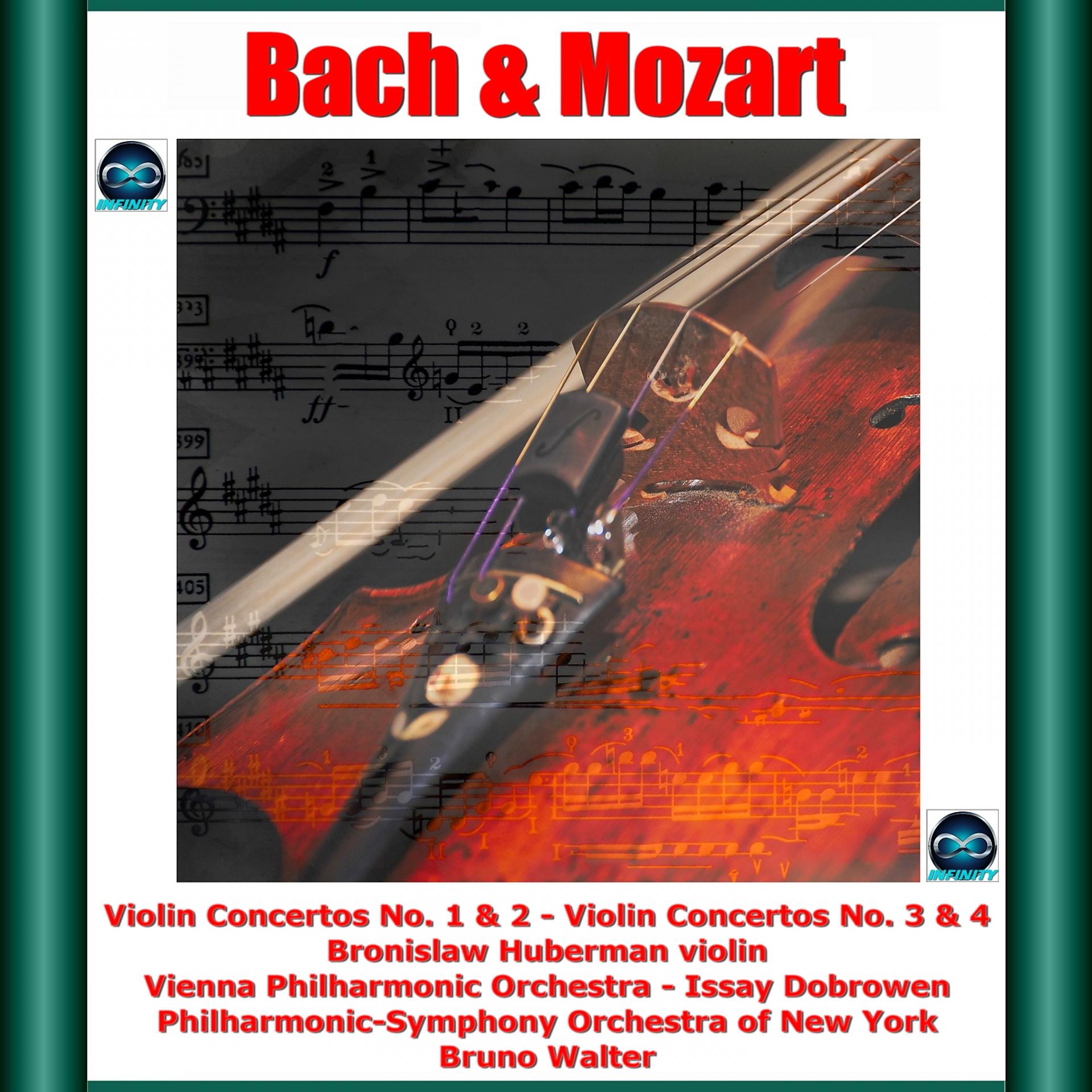 Постер альбома Bach & Mozart: Violin Concertos No. 1 & 2 - Violin Concertos No. 3 & 4