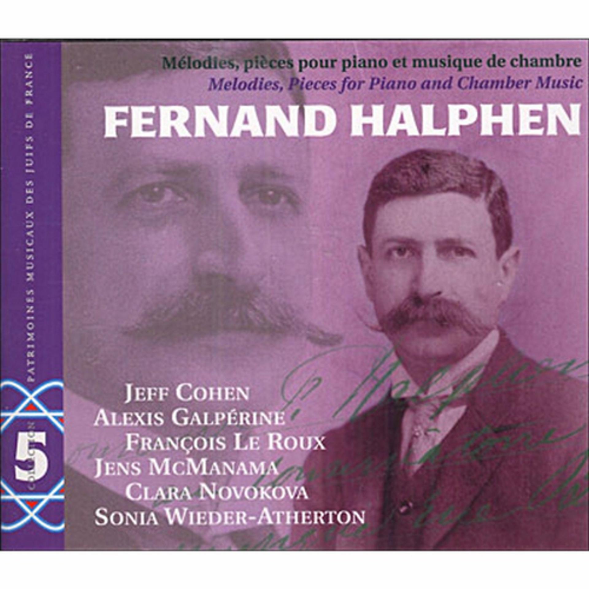 Постер альбома F. Halphen: Mélodies, pièces pour piano et musique de chambre