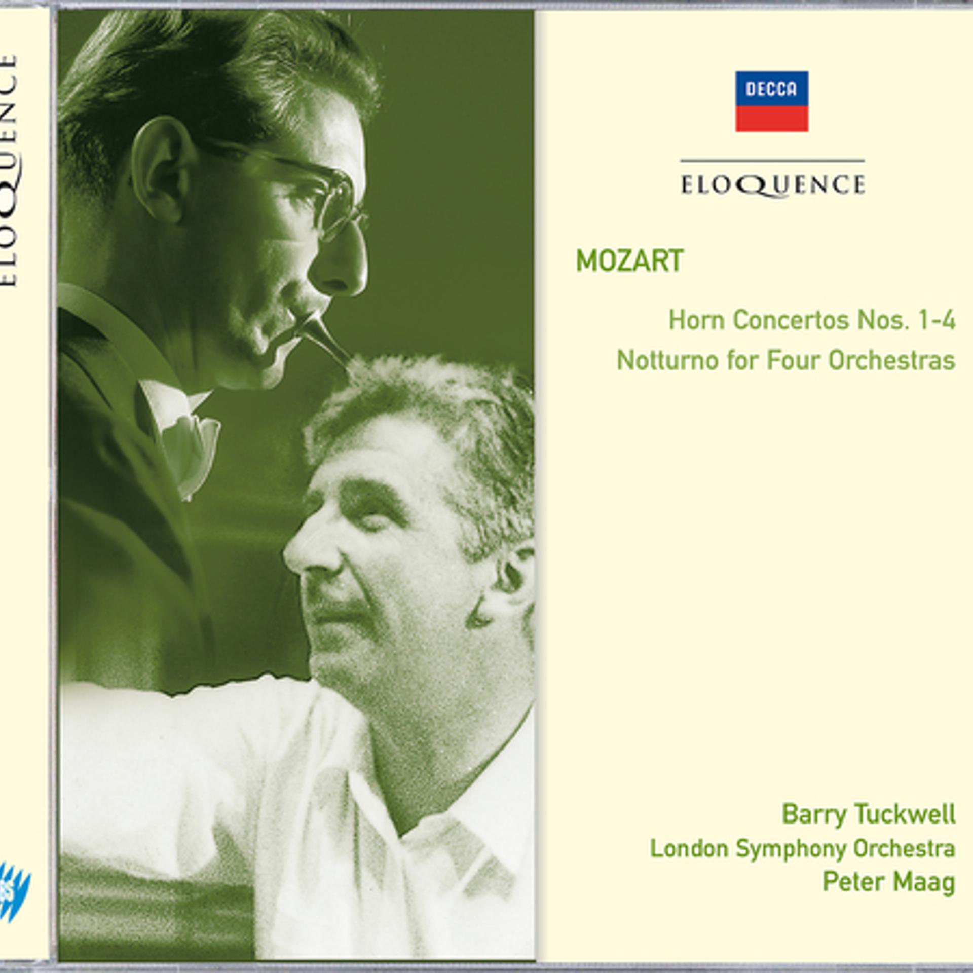 Постер альбома Mozart: Horn Concertos Nos.1-4; Notturno for Four Orchestras