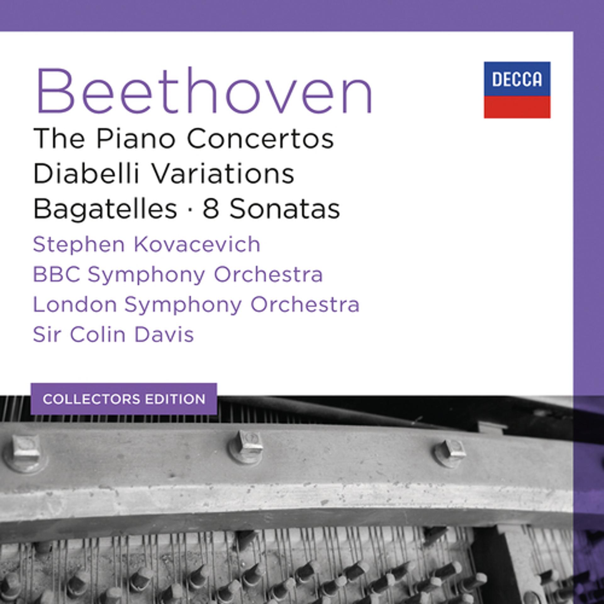 Постер альбома Beethoven: The Piano Concertos; Diabelli Variations; Bagatelles; 8 Sonatas