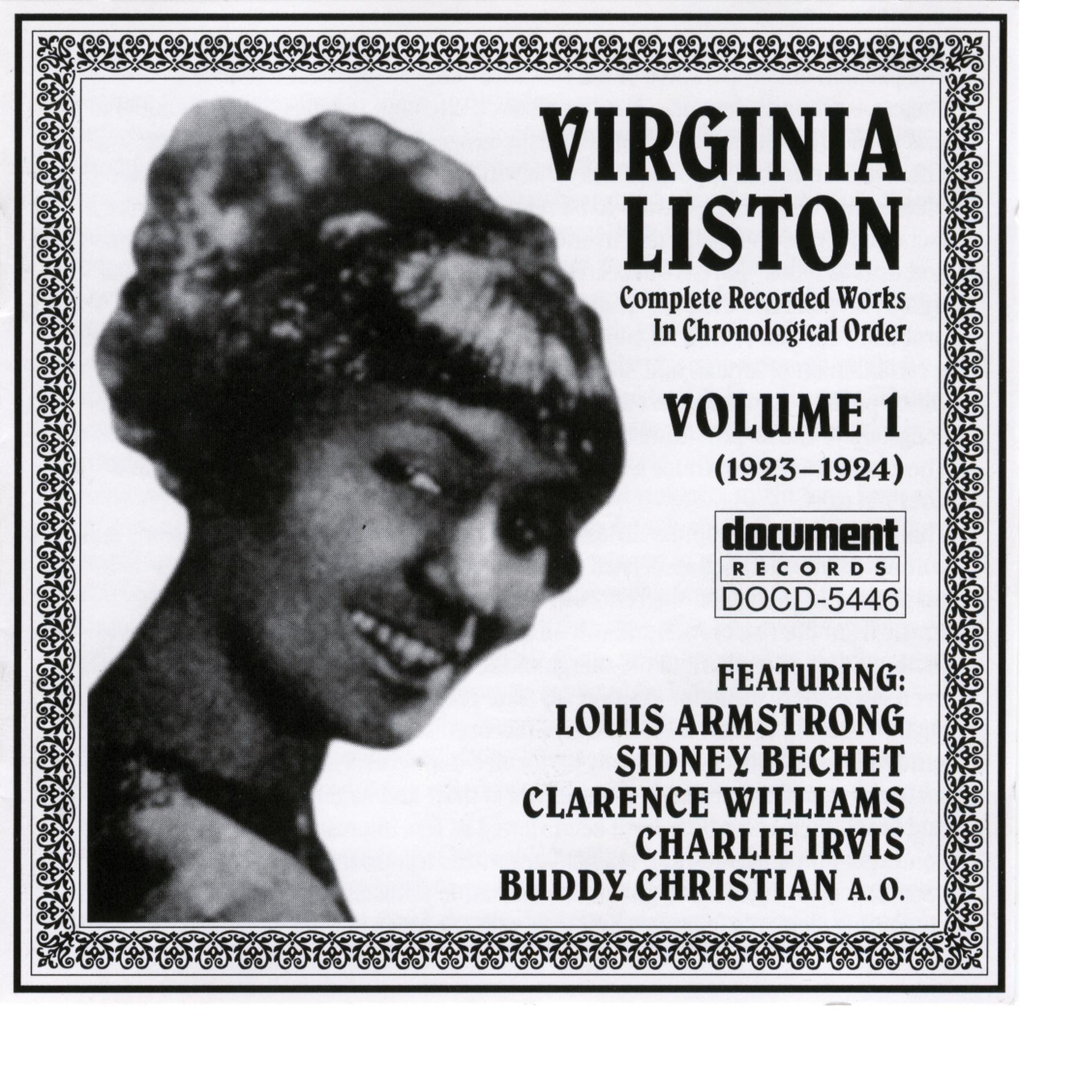 Постер альбома Virginia Liston Vol. 1 (1923-1924)