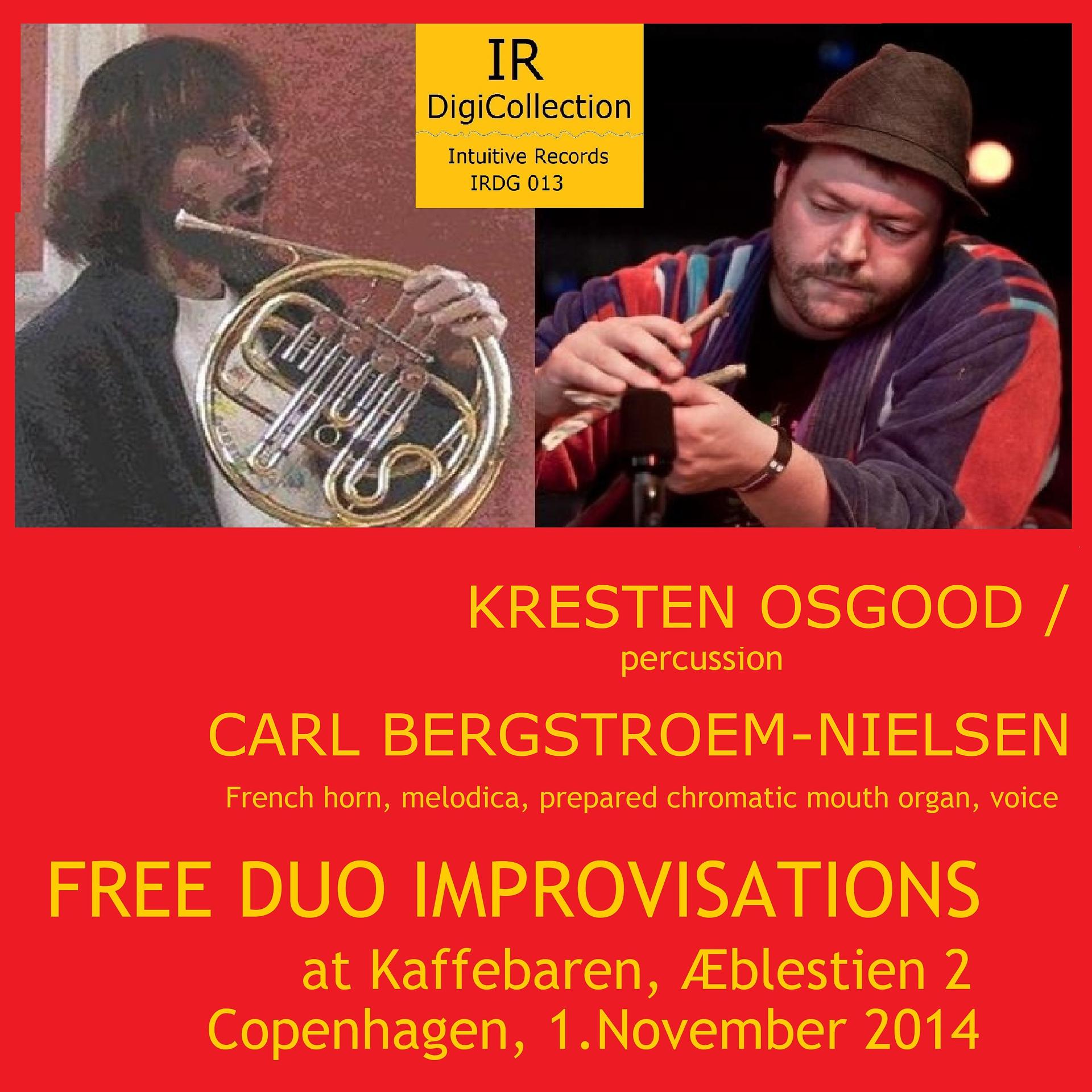 Постер альбома Free Duo Improvisations (Live at Kaffebaren, Æblestien 2 Copenhagen, 1.november 2014)