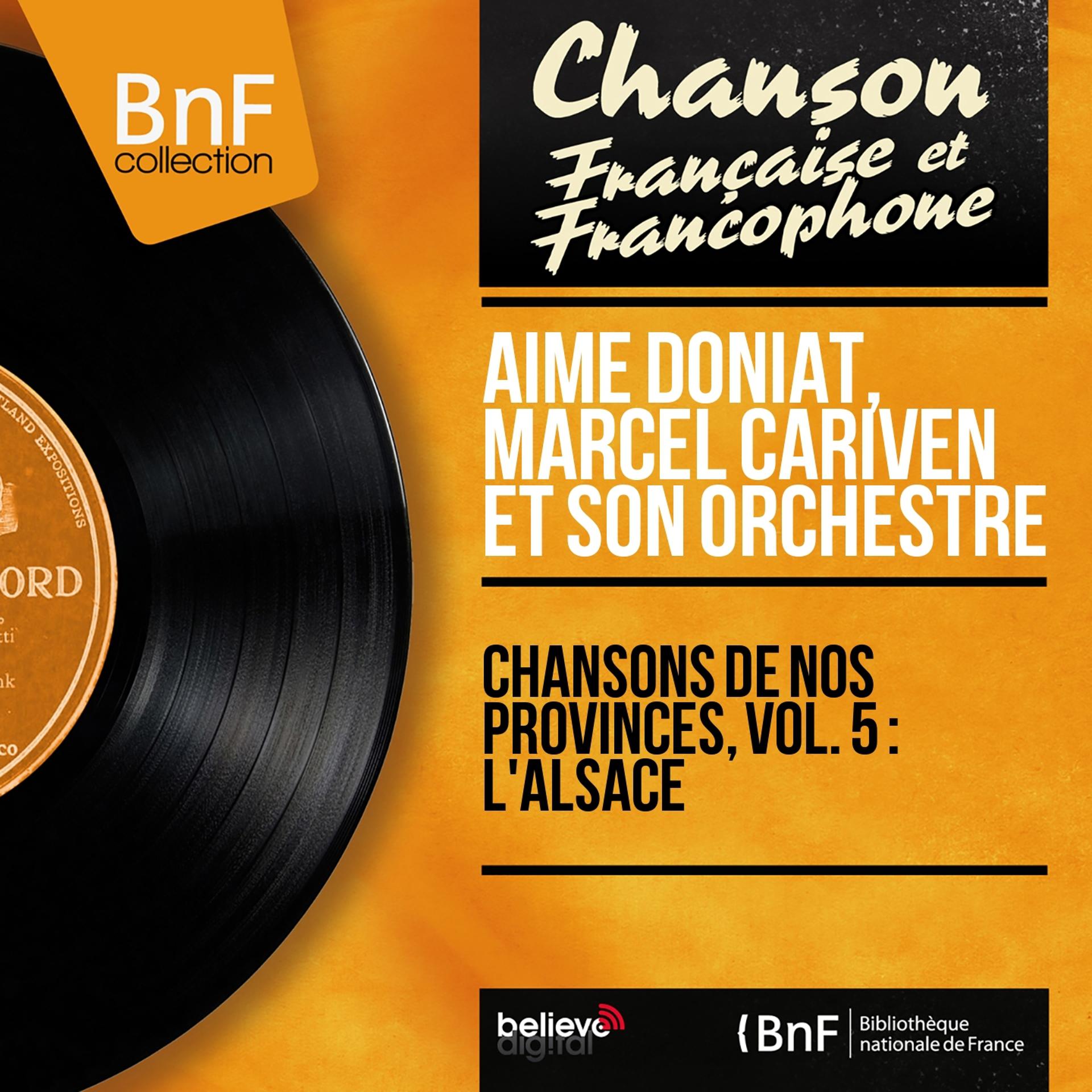 Постер альбома Chansons de nos provinces, vol. 5 : l'Alsace (Mono Version)