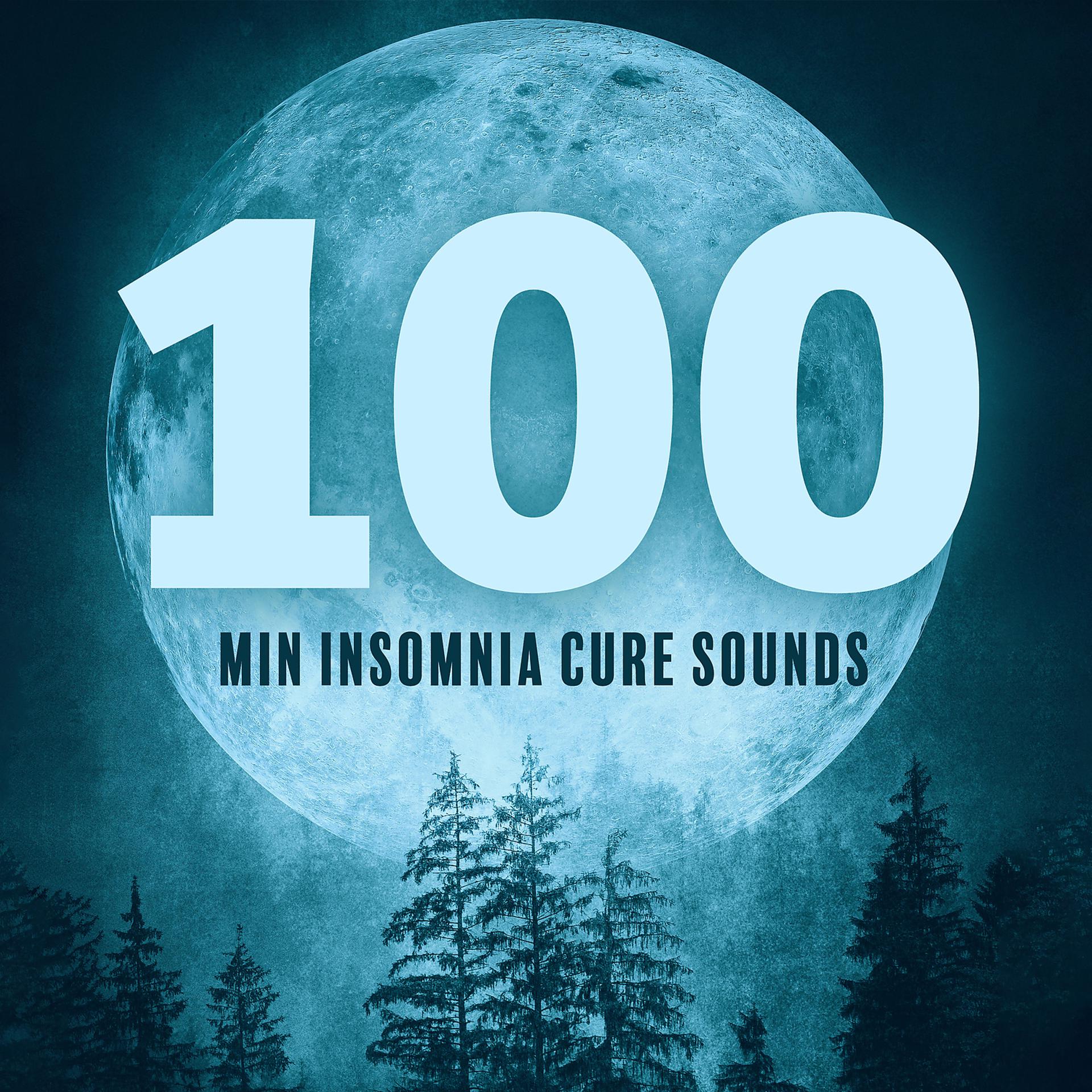 Постер альбома 100 Min Insomnia Cure Sounds: Music for Deep Sleep and Trouble Sleeping, Healing Delta Waves, Therapy Meditation Relaxation