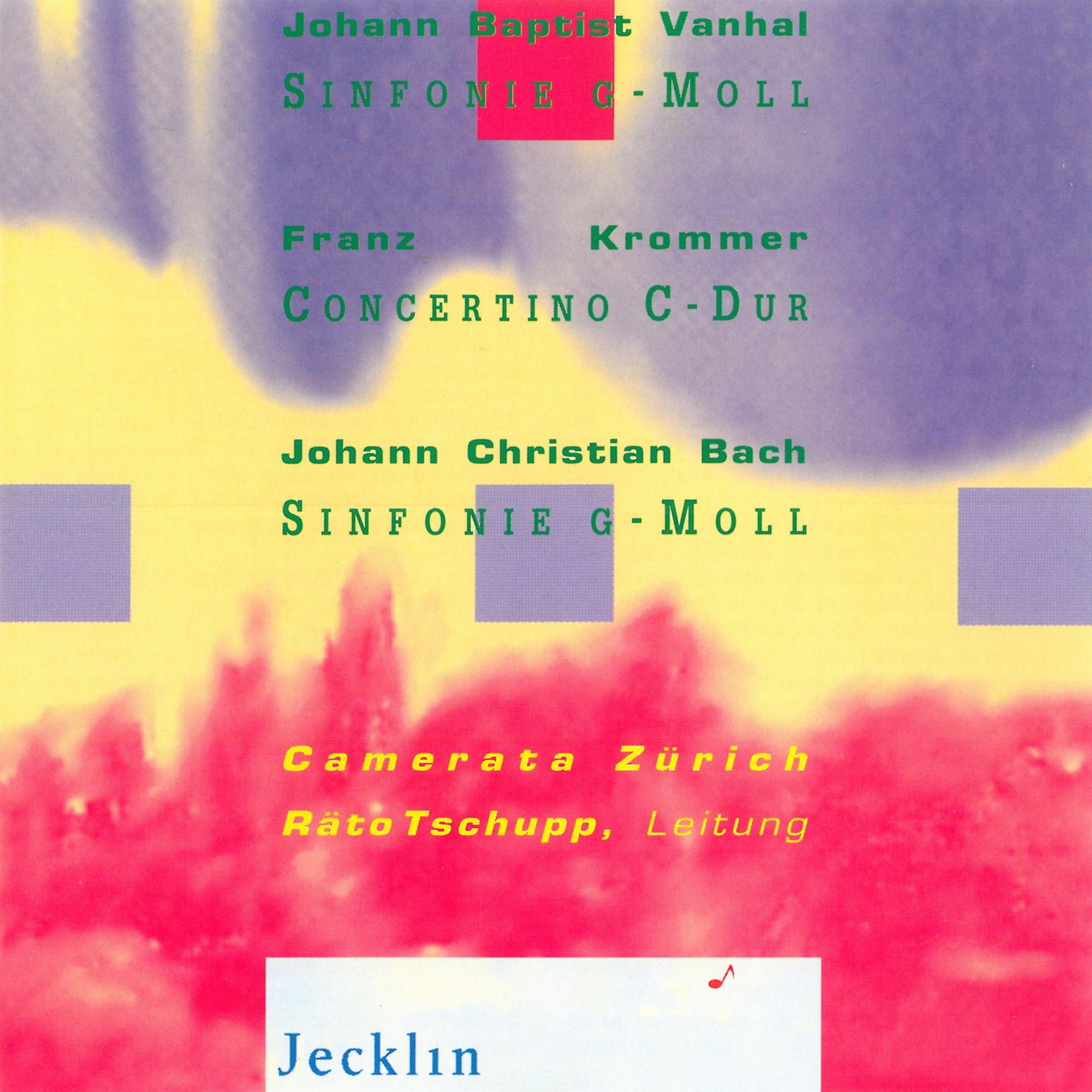Постер альбома Johann Baptist Vanhal: Sinfonie in G Minor - Franz Krommer: Concertino in C Major - Johann Christian Bach: Sinfonie in G Minor