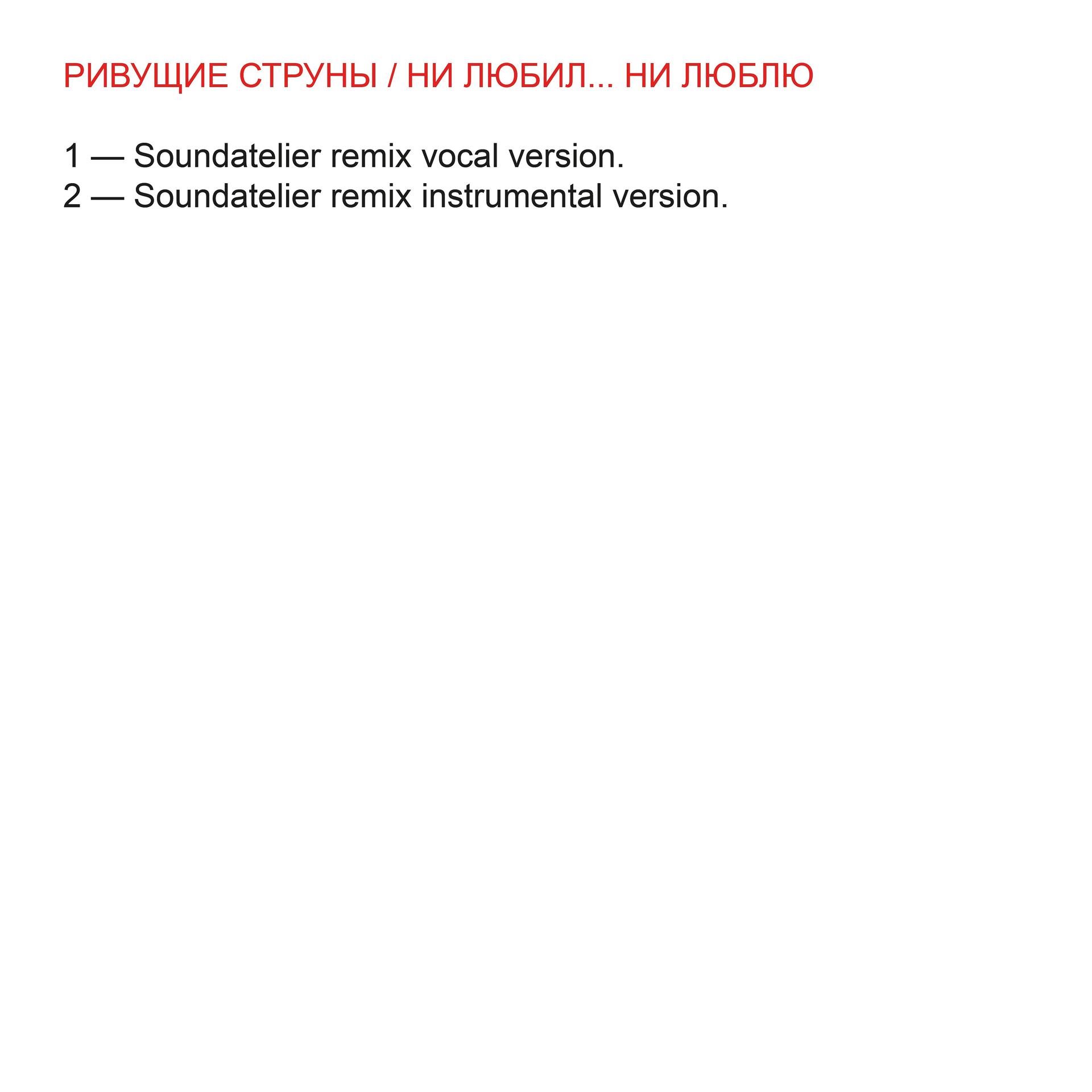 Постер альбома НИ ЛЮБИЛ... НИ ЛЮБЛЮ (Soundatelier Remix)