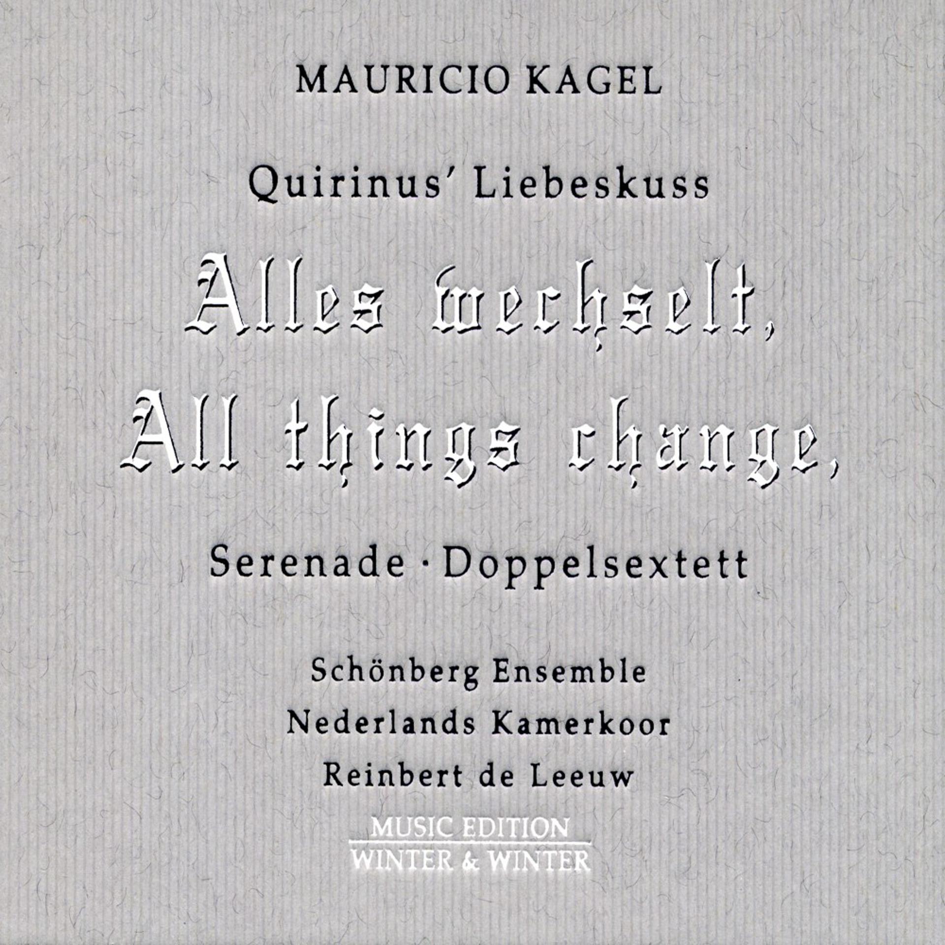 Постер альбома Mauricio Kagel: Quirinus' Liebeskuss