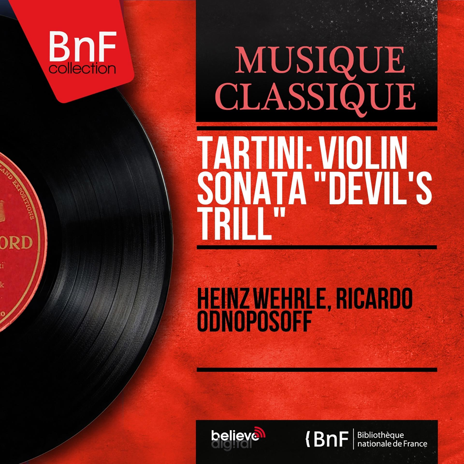 Постер альбома Tartini: Violin Sonata "Devil's Trill" (Mono Version)