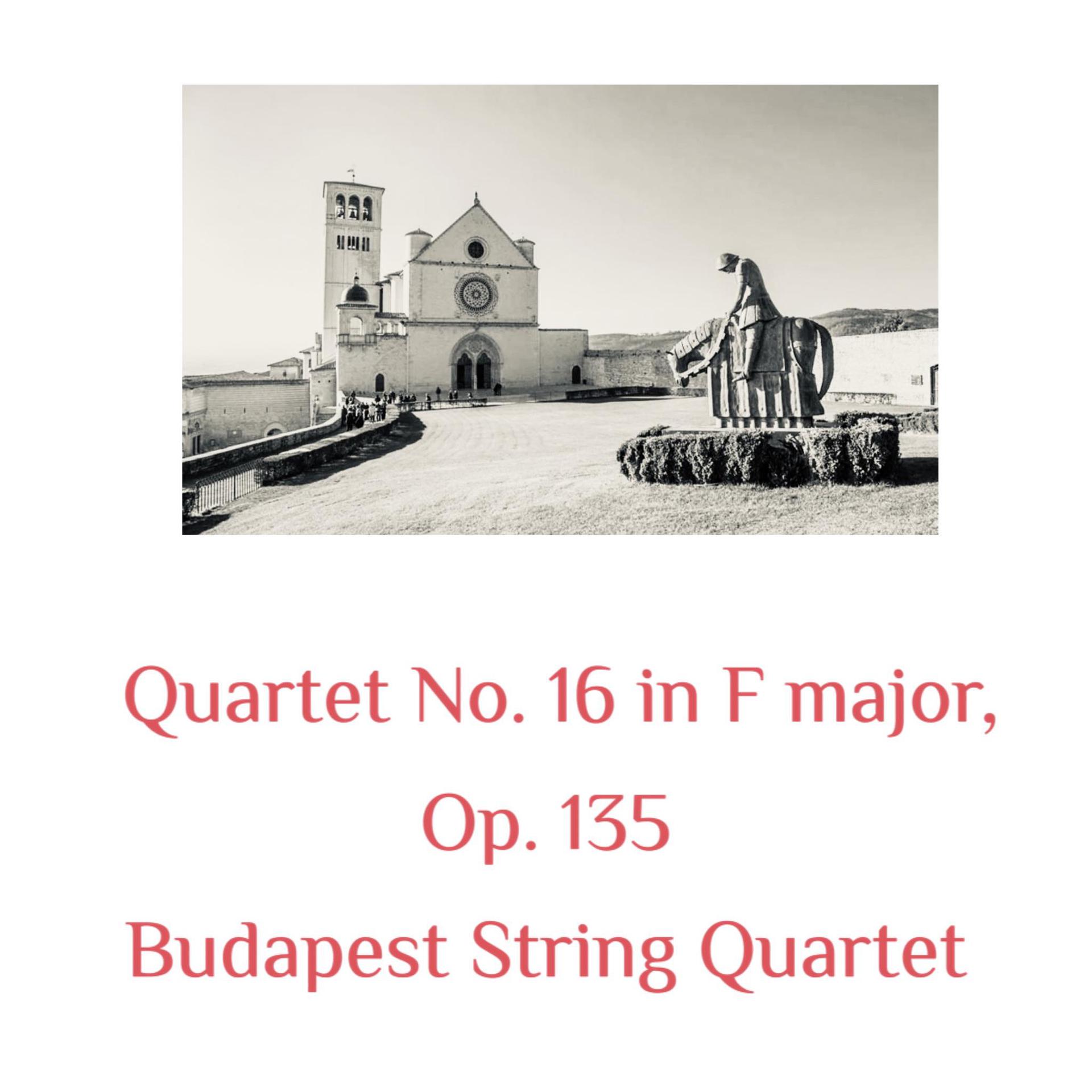 Постер альбома Quartet No. 16 in F Major, Op. 135