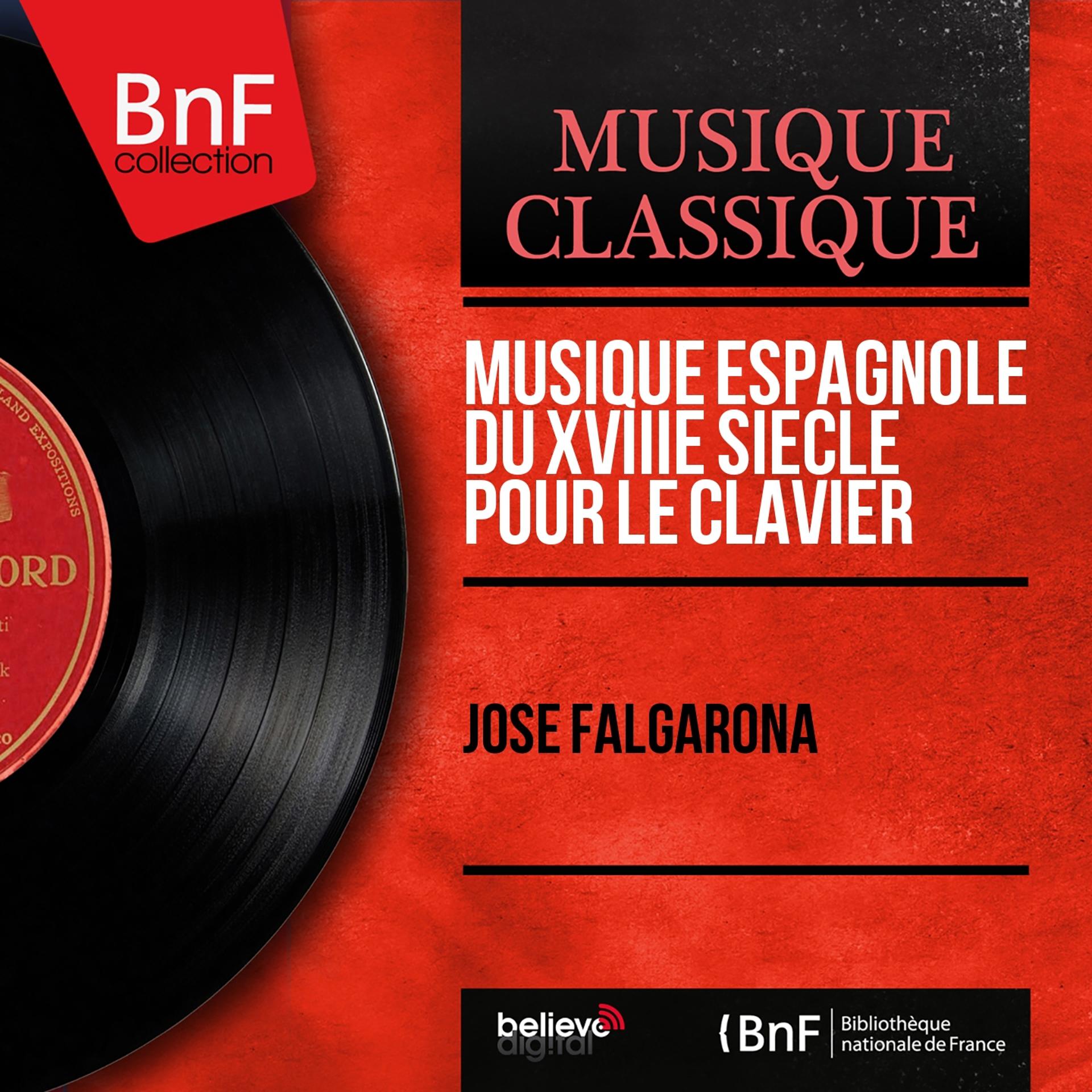 Постер альбома Musique espagnole du XVIIIe siècle pour le clavier (Mono Version)