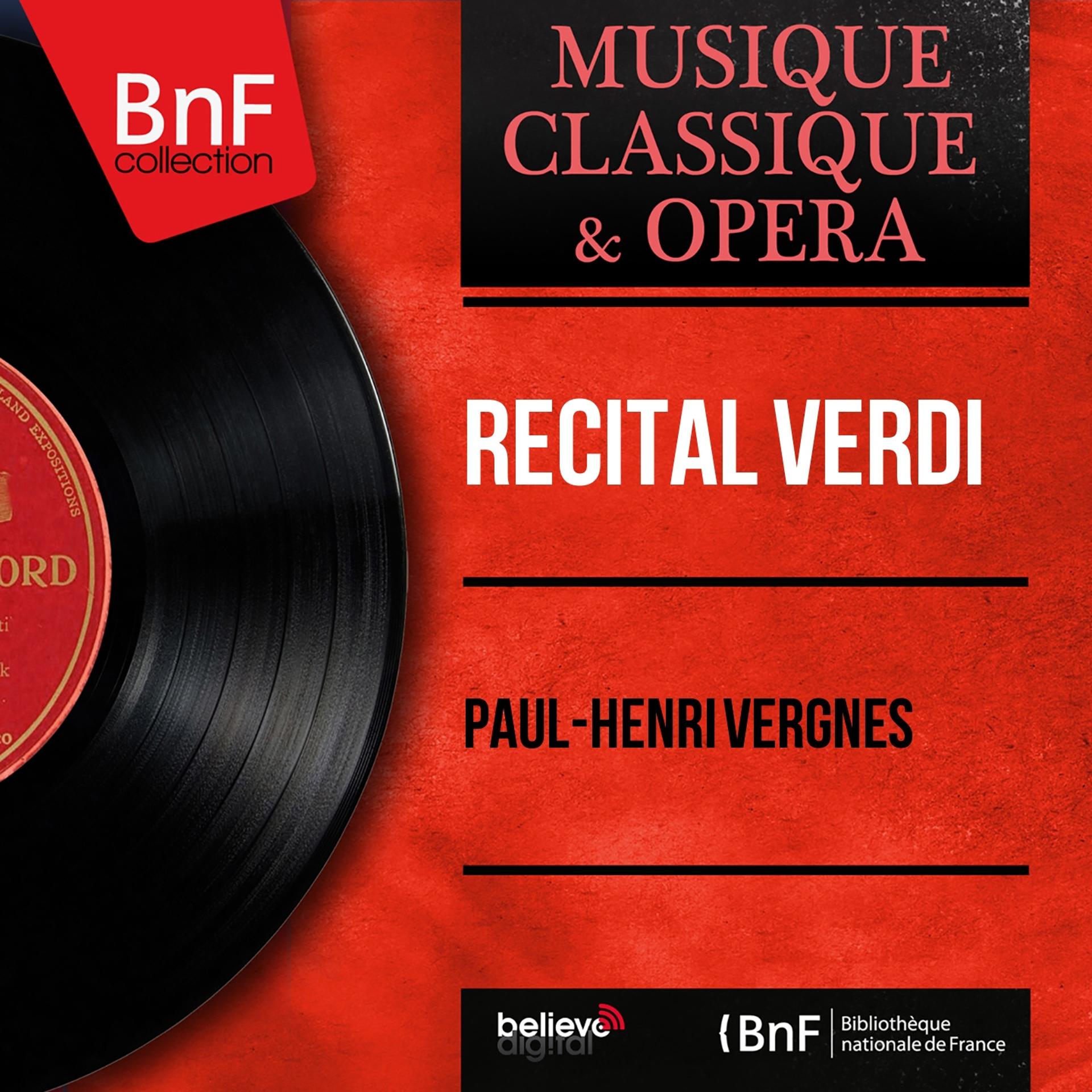 Постер альбома Récital Verdi (Mono Version)