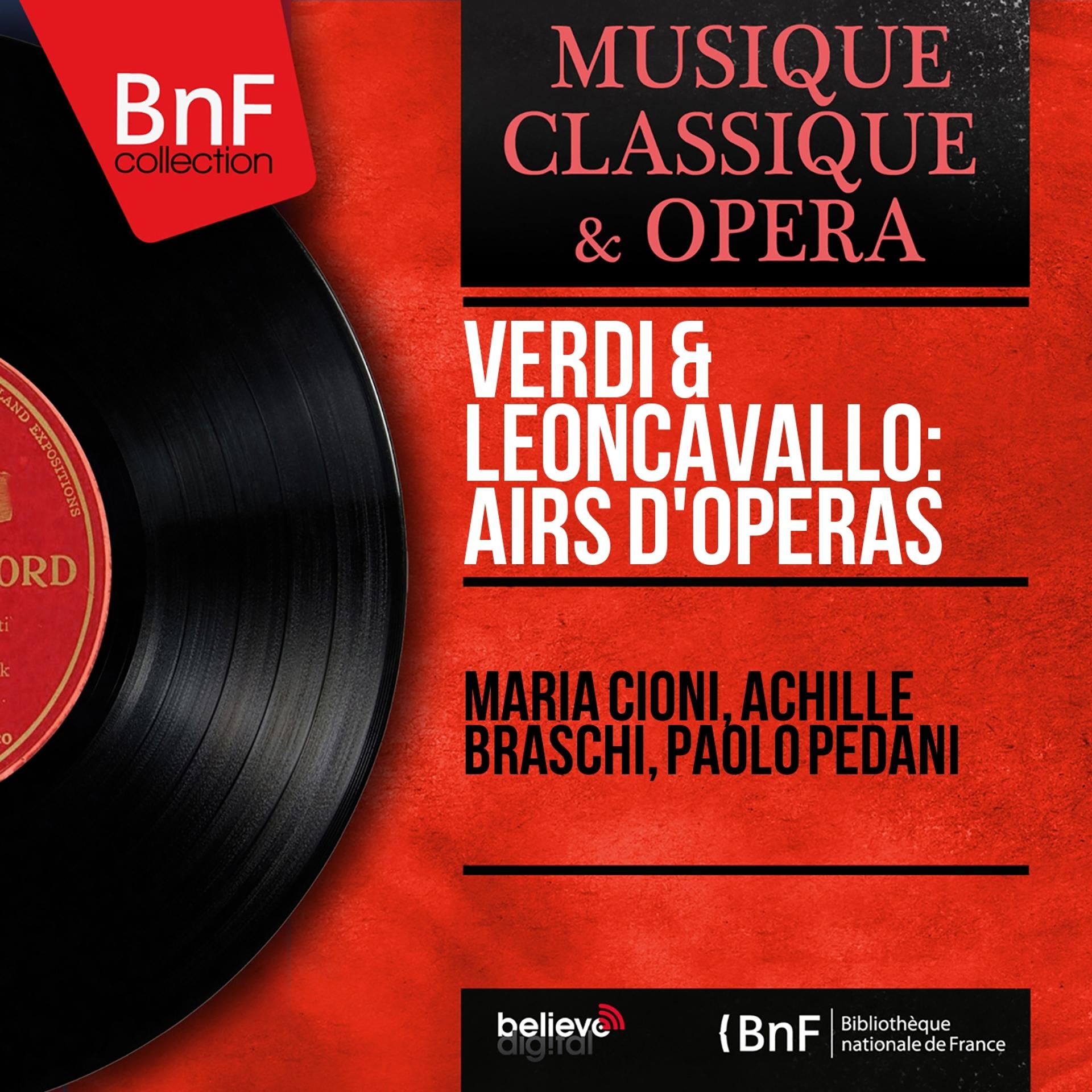 Постер альбома Verdi & Leoncavallo: Airs d'opéras (Mono Version)